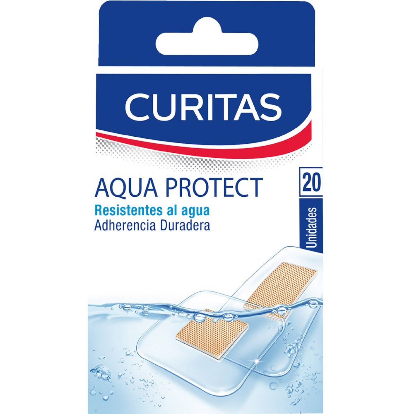 CURITAS AQUA PROTECT RESISTENTES AL AGUA 1 CAJA 20 PIEZAS