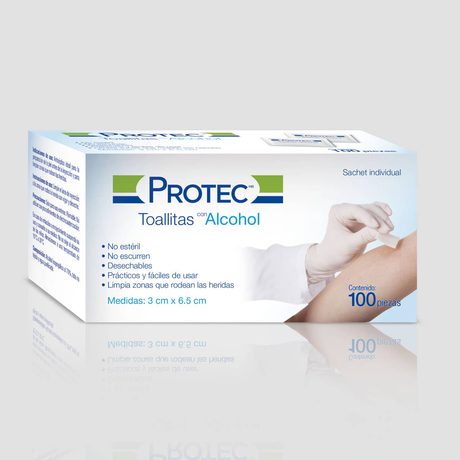 TOALLITAS ALCOHOL PROTEC C100