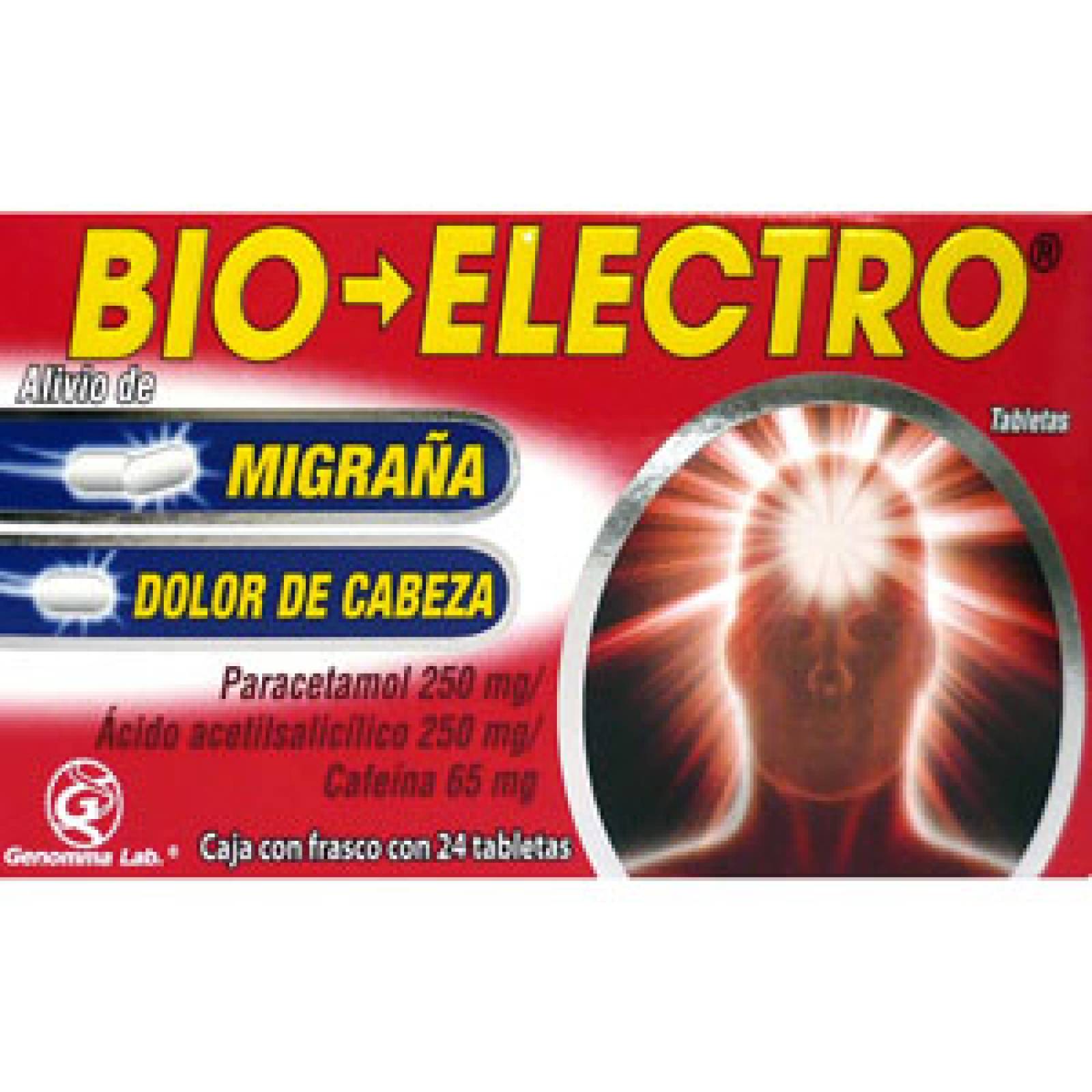 BIO ELECTRO 24 TABLETAS. ALIVIA LA MIGRAÑA
