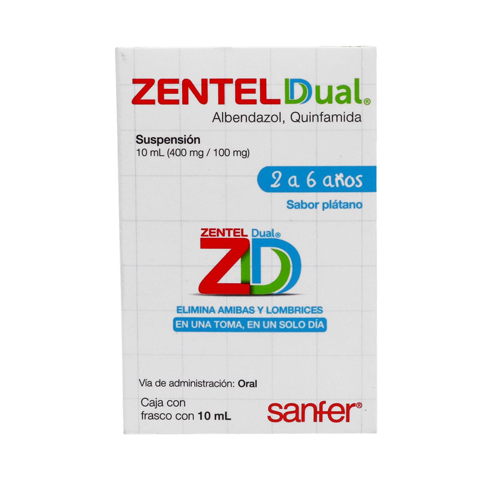 ZENTEL DUAL SUSP 400/100MG 10ML