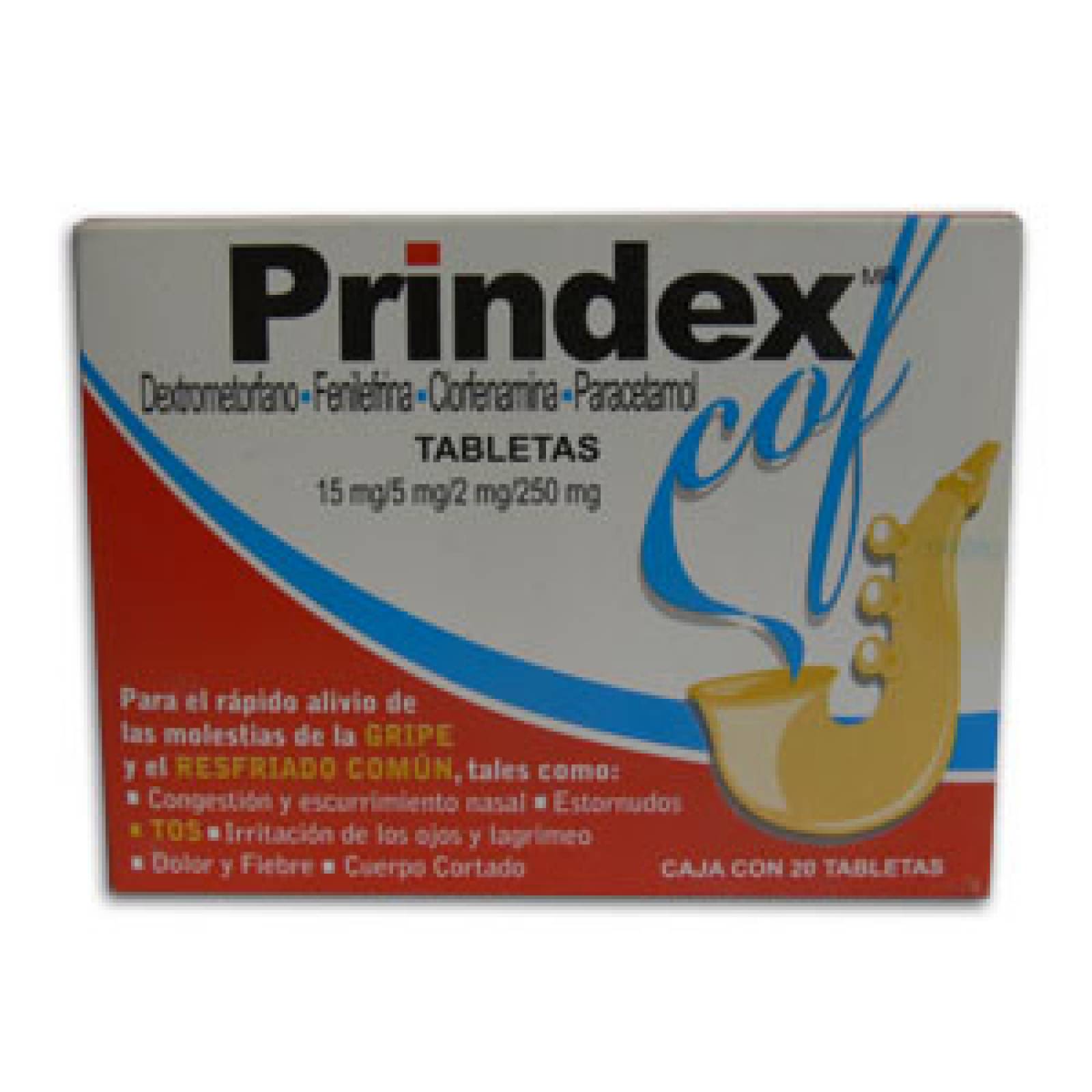 PRINDEX COF CAJA CON 20 TABLETAS