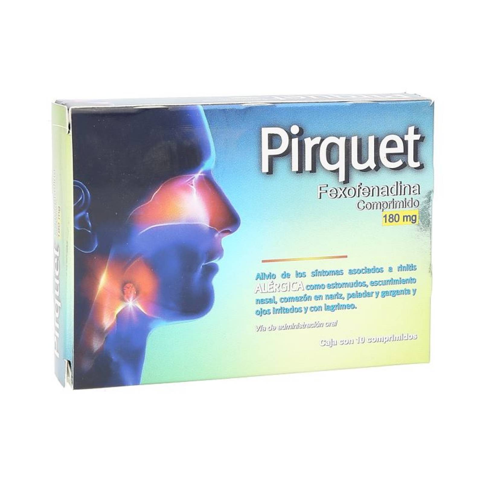 PIRQUET 180MG CAJA CON 10 COMPRIMIDOS