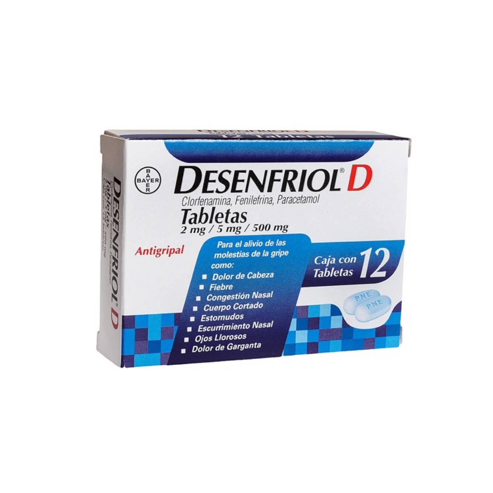 DESENFRIOL D CAJA CON 12 TABLETAS