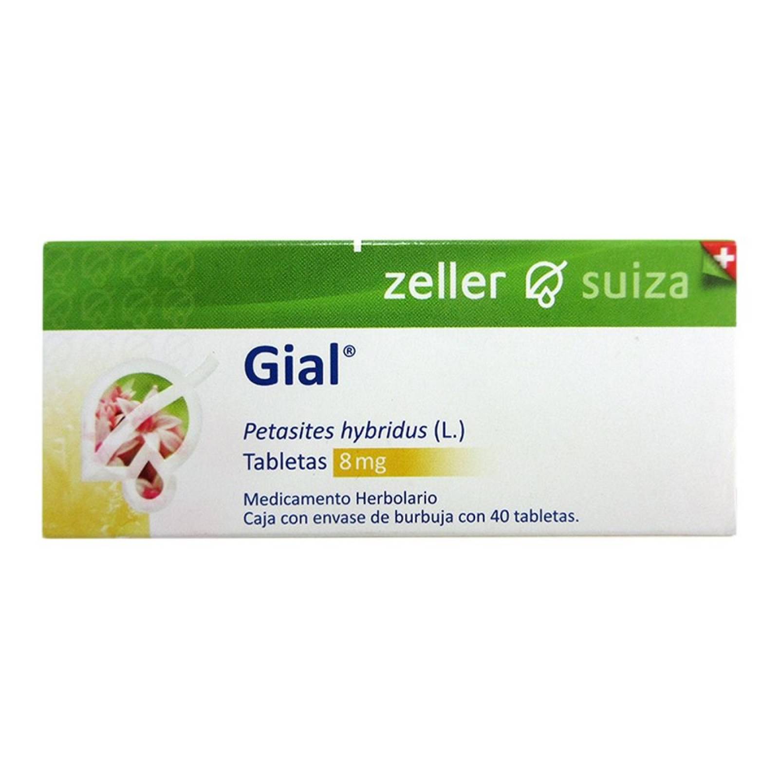 GIAL 8 MG CON 40 TABLETAS