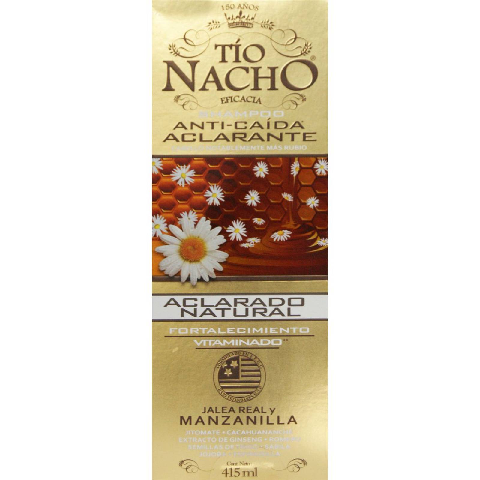 TIO NACHO SHAMPOO ANTI CAÍDA ACLARANTE 415 ML.