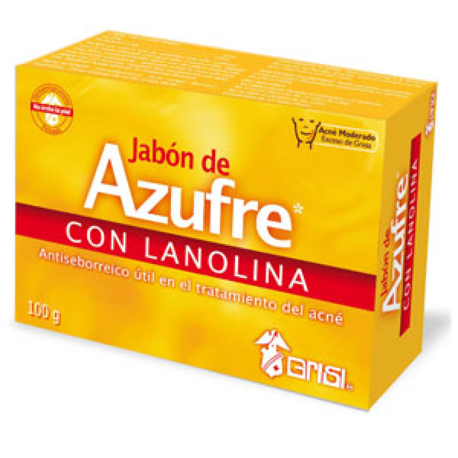 GRISI AZUFRE C/LANOLINA 100 GR 1 BARRA JABON