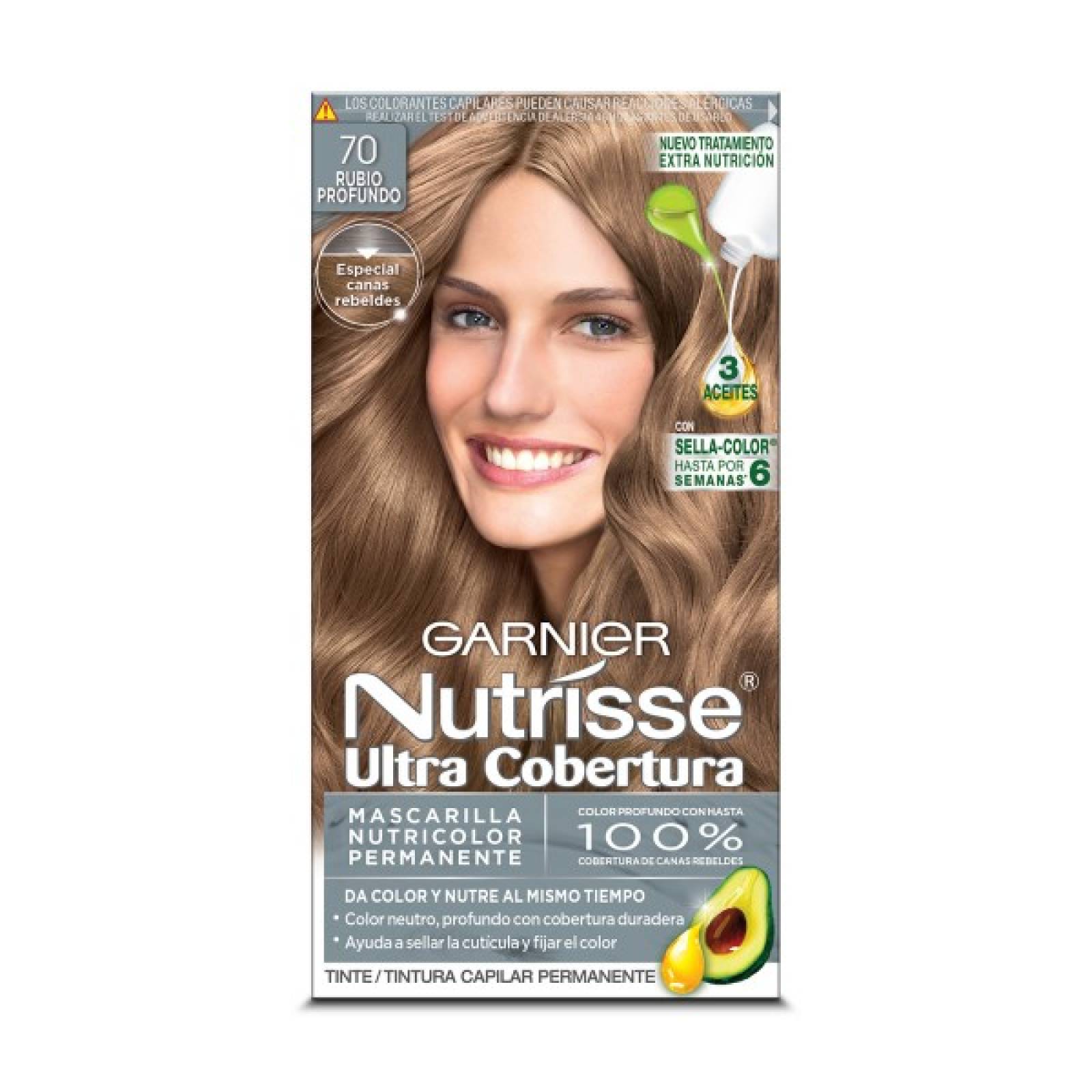 TINTE PARA CABELLO GARNIER NUTRISSE 70 RUBIO PROFUNDO