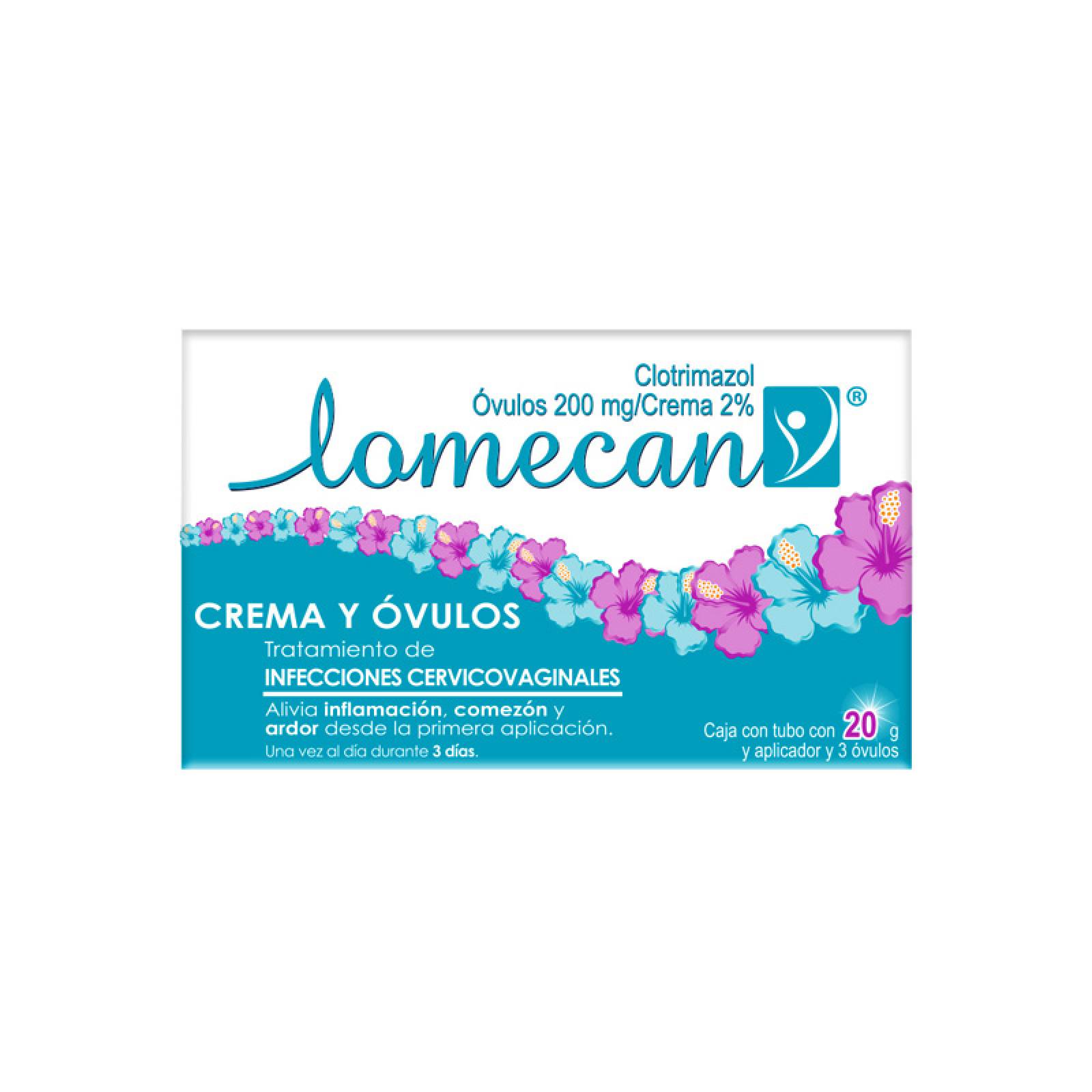 Lomecan V Duo Crema Y Óvulos. Elimina Infecciones