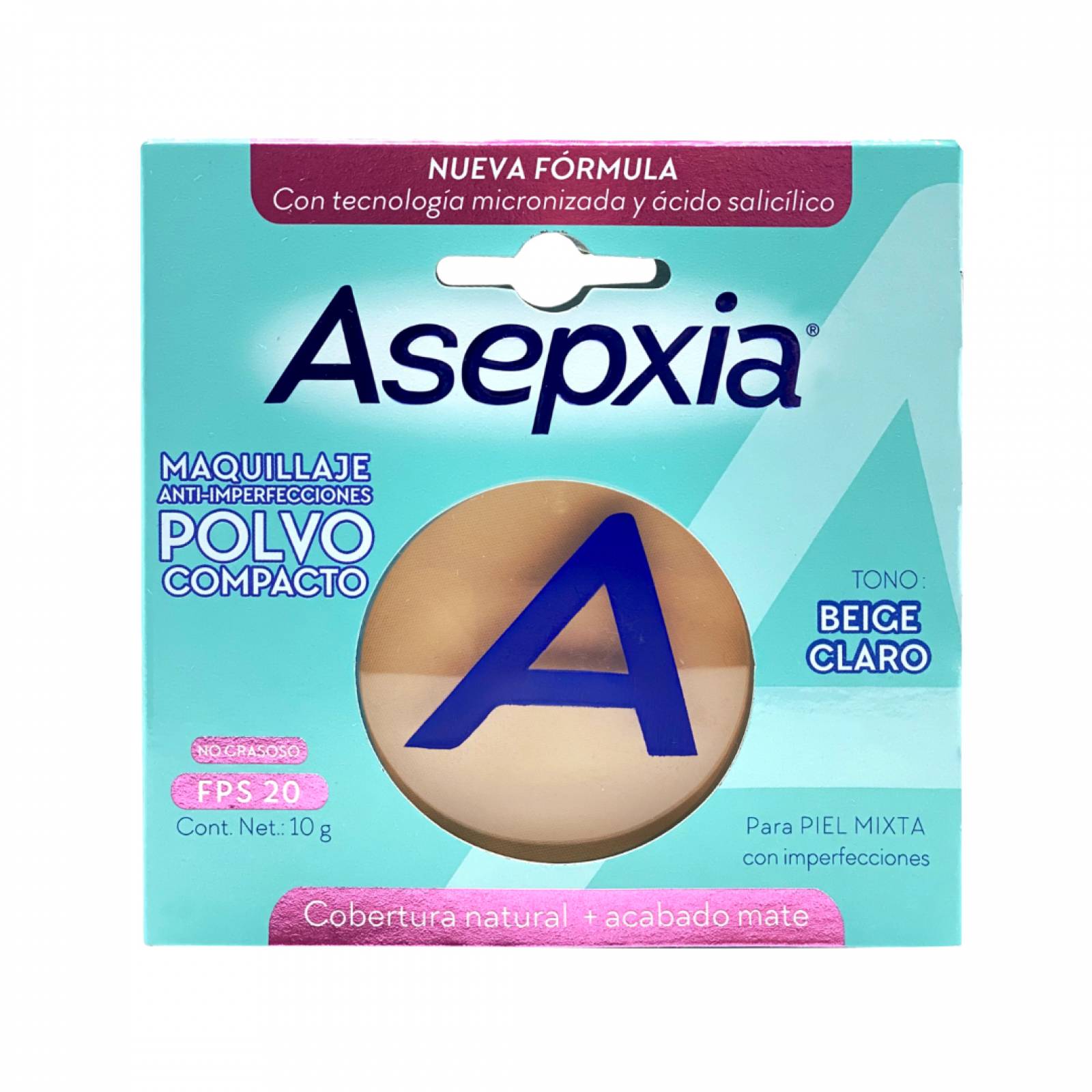 Asepxia Bb Maquillaje Polvo Beige Claro 10 G.