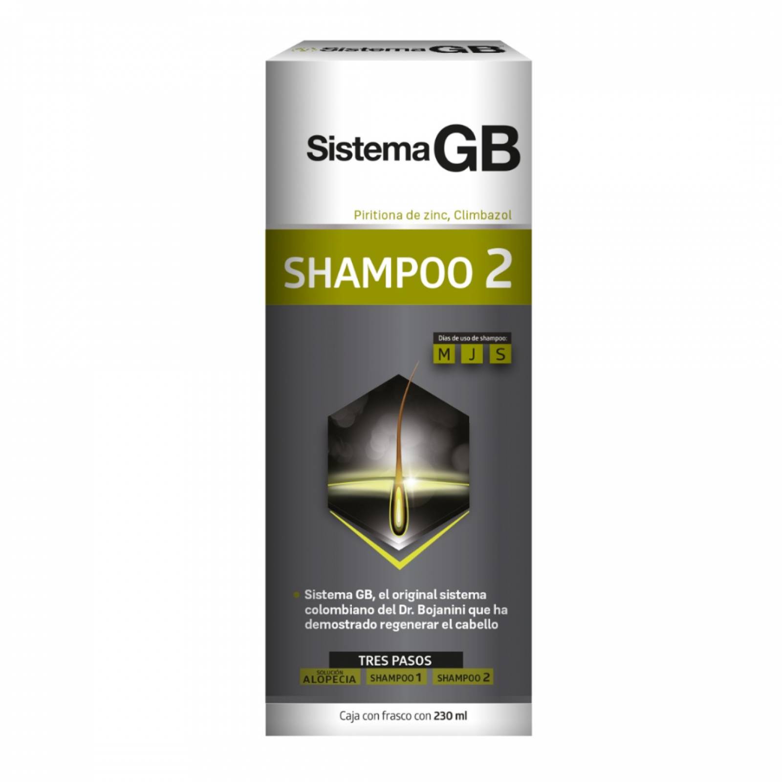 Shampoo Sistema Gb 2 Caida Cabello 230 Ml