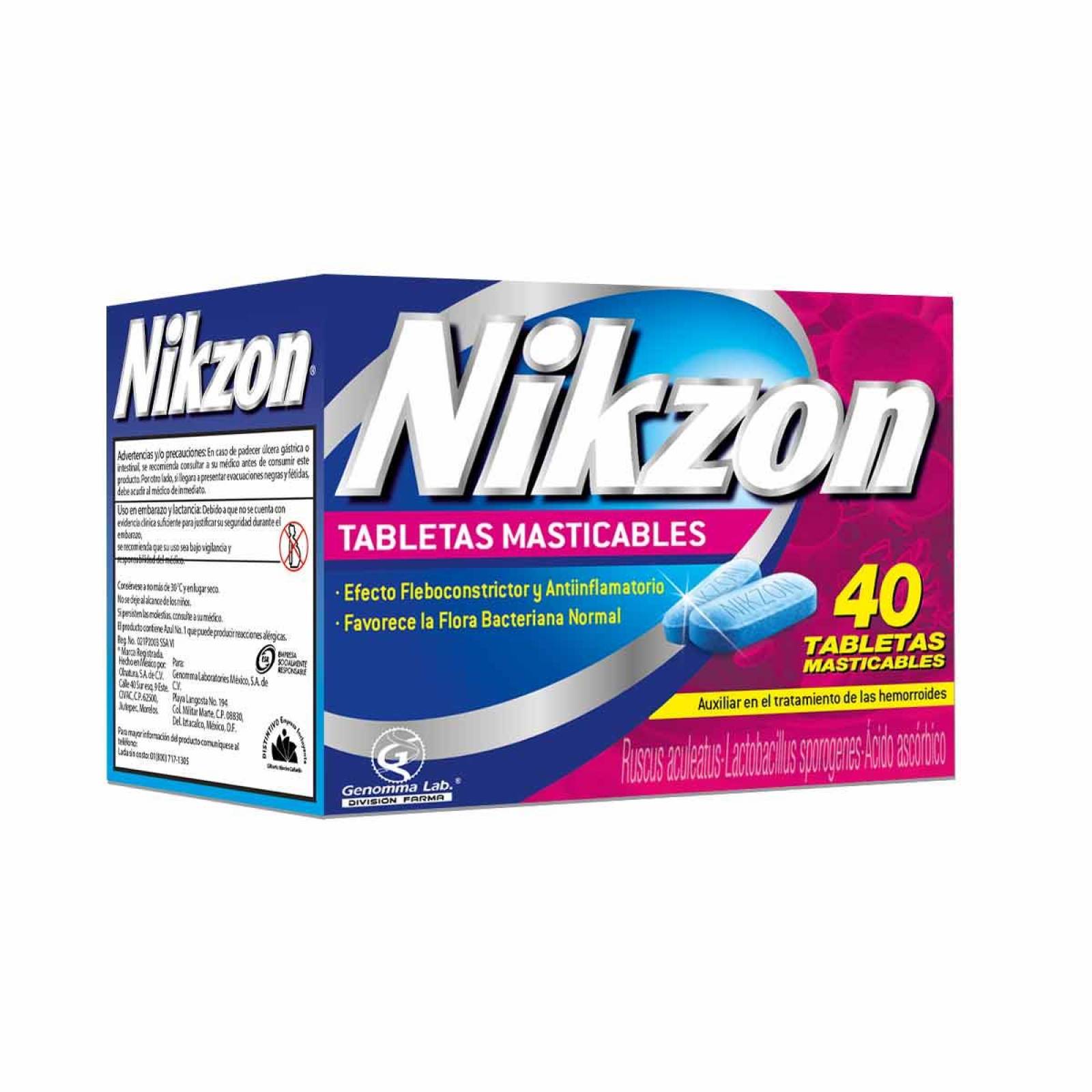 Nikzon Caja 40 Tabletas Masticable