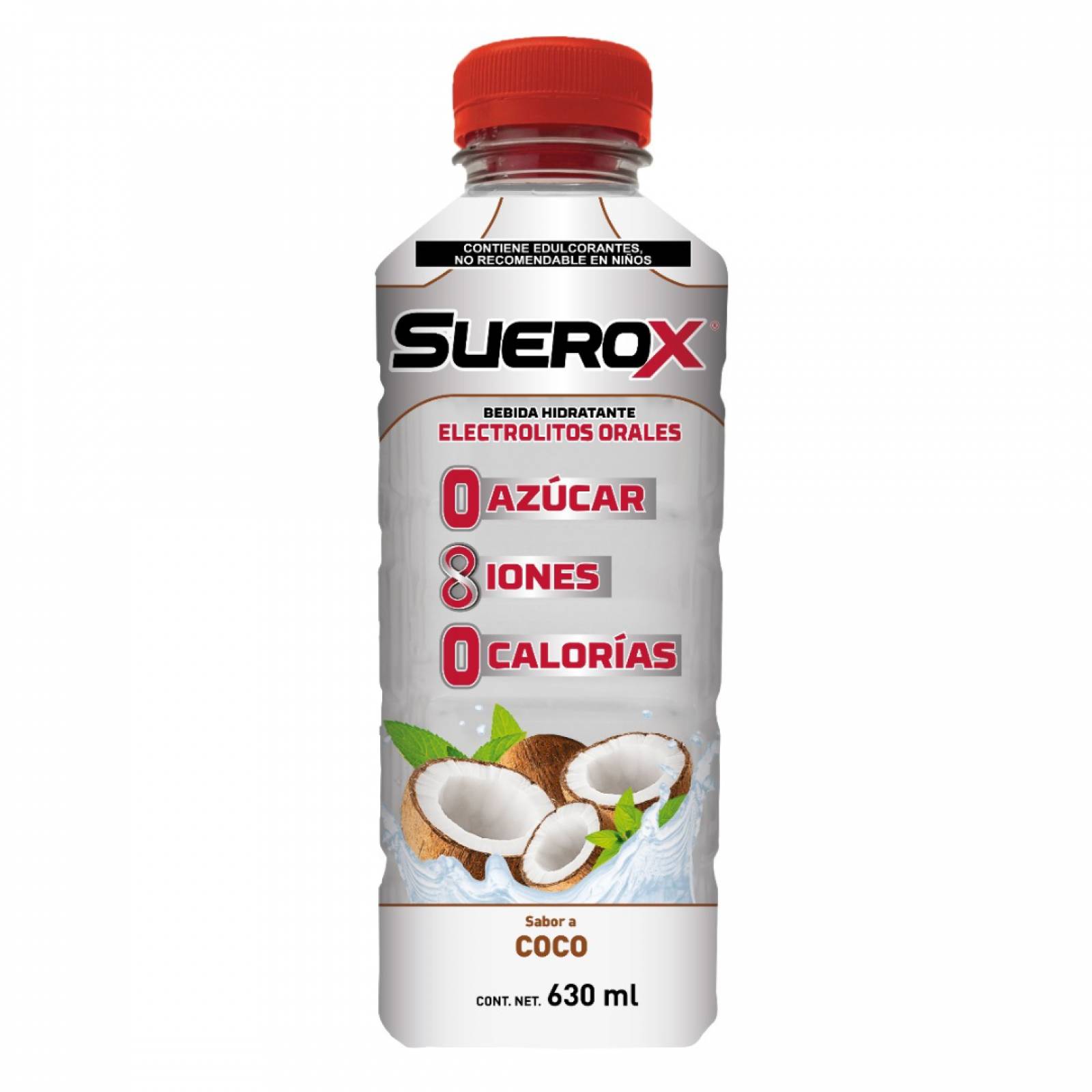 Suerox Adulto Electrolitos 8iones Sabor Coco 630ml