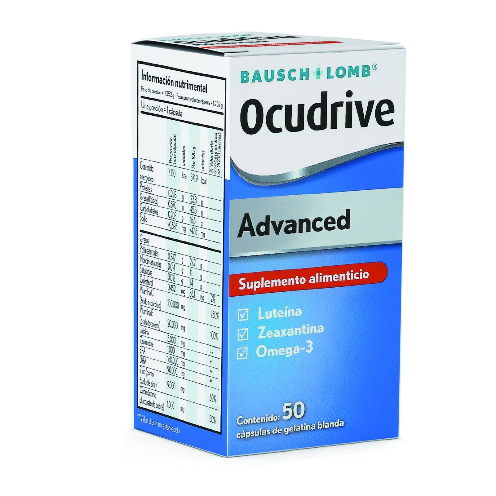 OCUDRIVE ADVANCED SUPLEMENTO ALIMENTICIO CON 50 CAP
