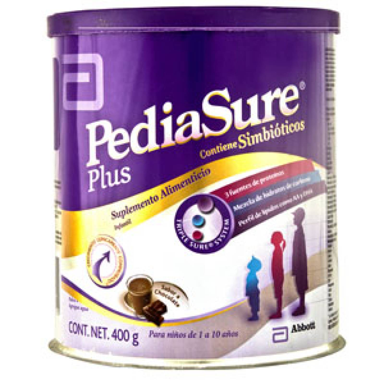 PEDIASURE PLUS CHOCOLATE LATA DE 400 GR