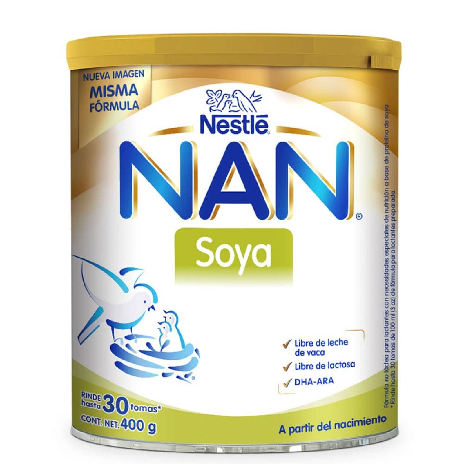 Nan Soya Nestlé Dha-Ara P/68 Tomas Lata Con 400G