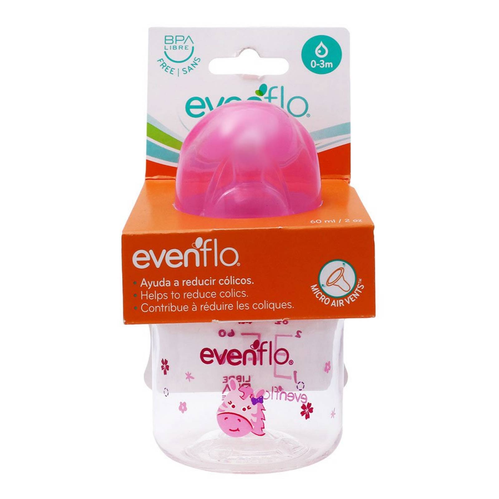 EVENFLO BIB ZOO FRIENDS 0-3M 2OZ