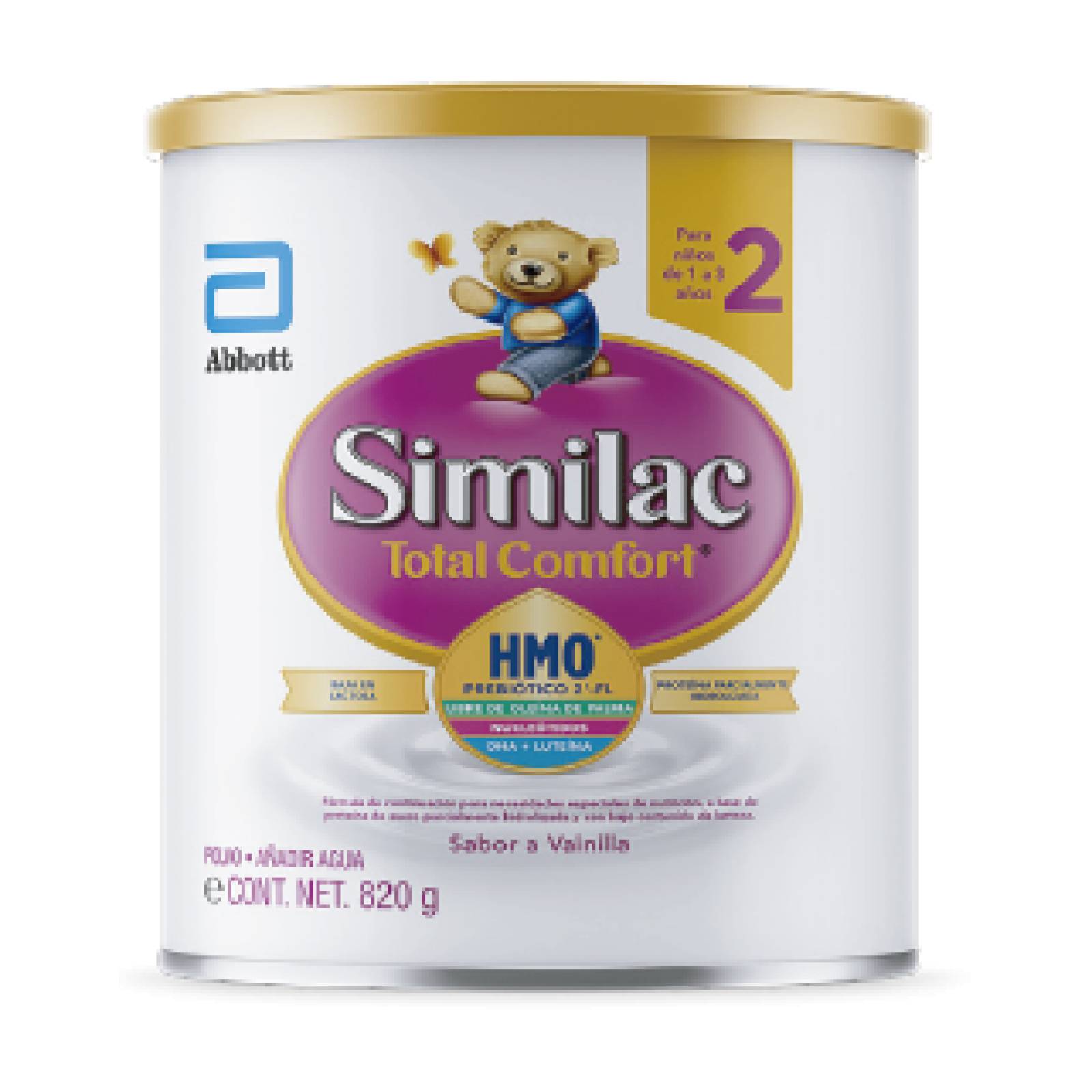 SIMILAC TOTAL COMFORT ETAPA 2 FÓRMULA INFANTIL PARA NIÑOS DE 1 A 3 AÑOS CON HMO 820 GR LATA