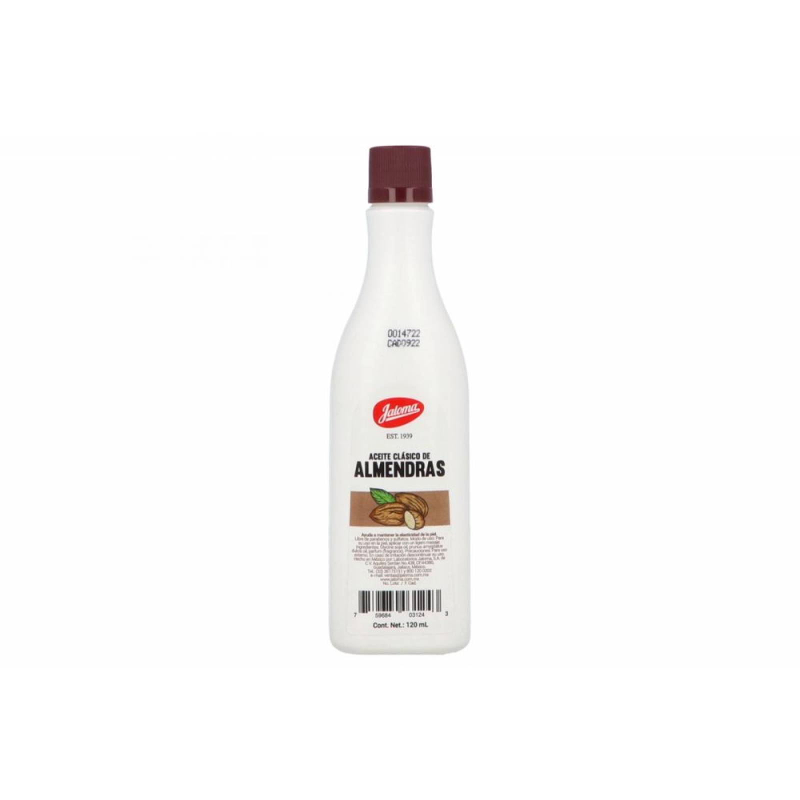 Jaloma Aceite De Almendras Botella Con 120Ml