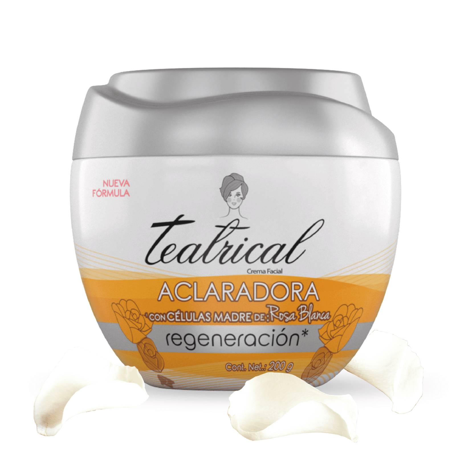 Teatrical Crema Facial Aclaradora 200 G. Protege De Rayos Uv
