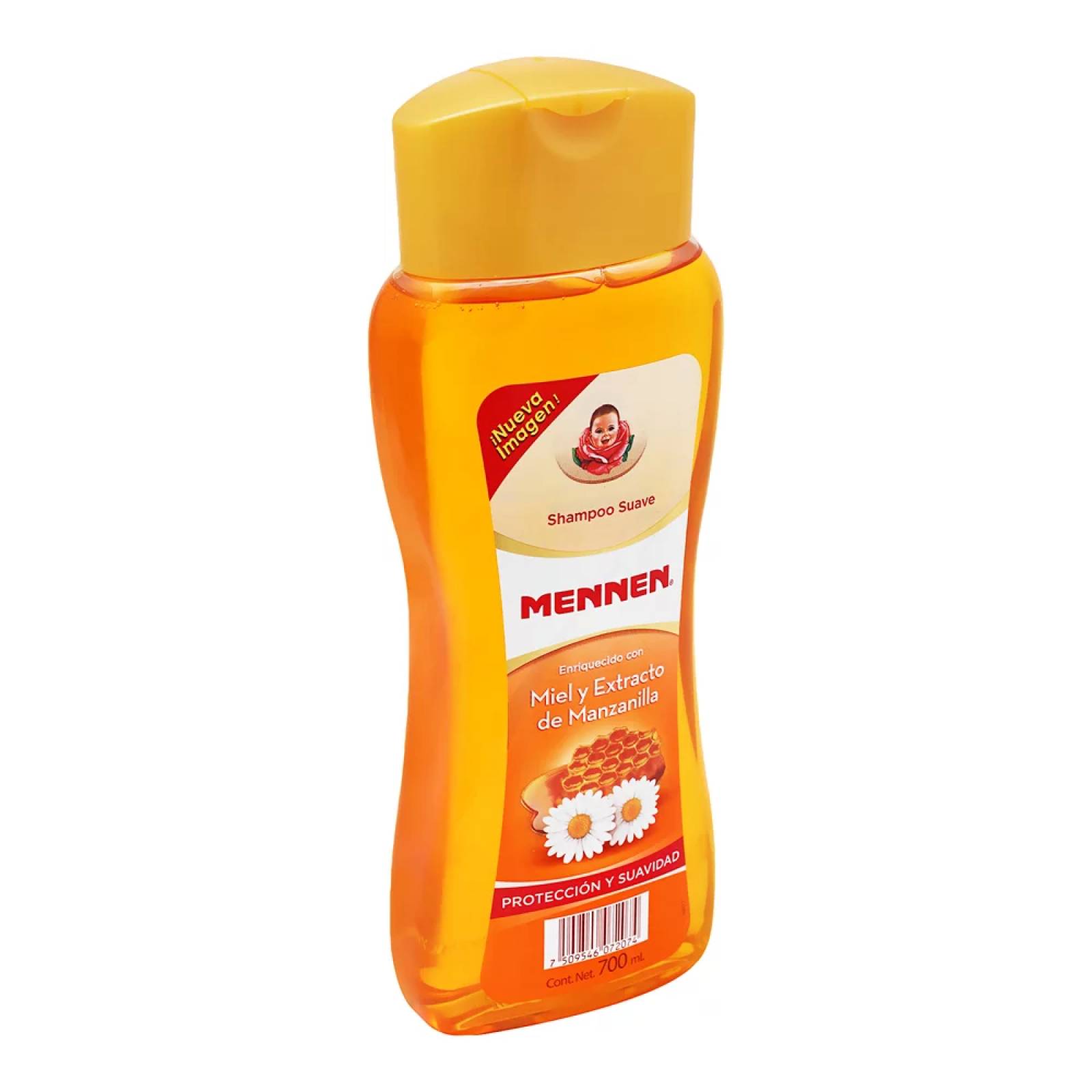 MENNEN SHAMPOO SUAVE CON MIEL Y EXTRACTO DE MANZANILLA 700 ML BOTELLA