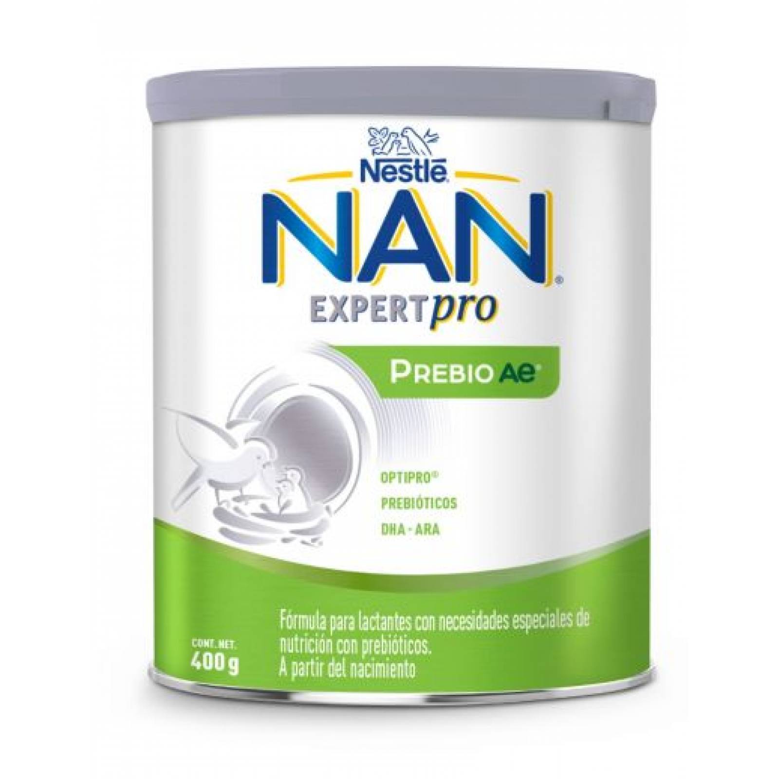 NAN PREBIO AE FÓRMULA PARA LACTANTES DE 0 A 12 MESES 400 GR LATA