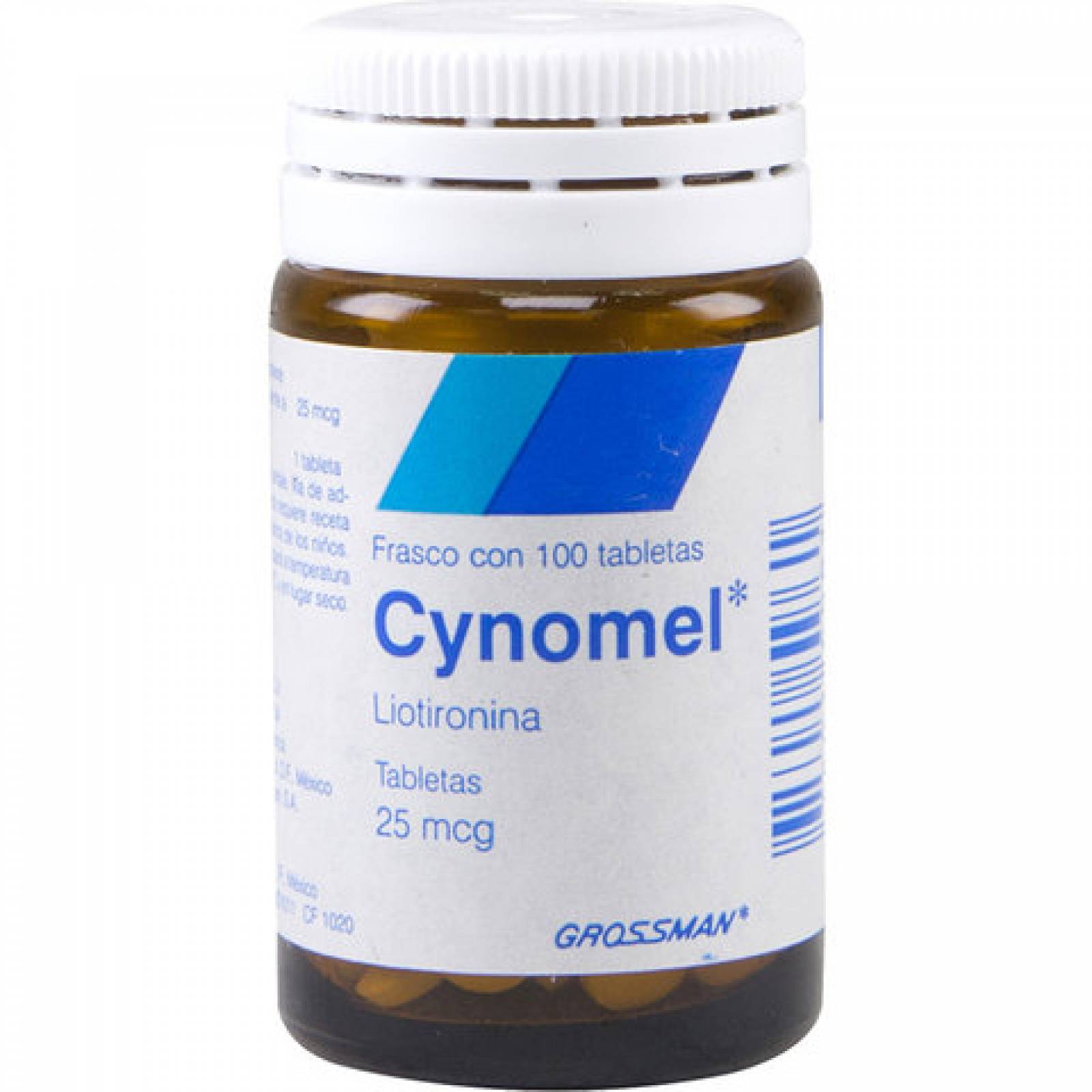 CYNOMEL 25MCG CAJA CON 100 TABLETAS