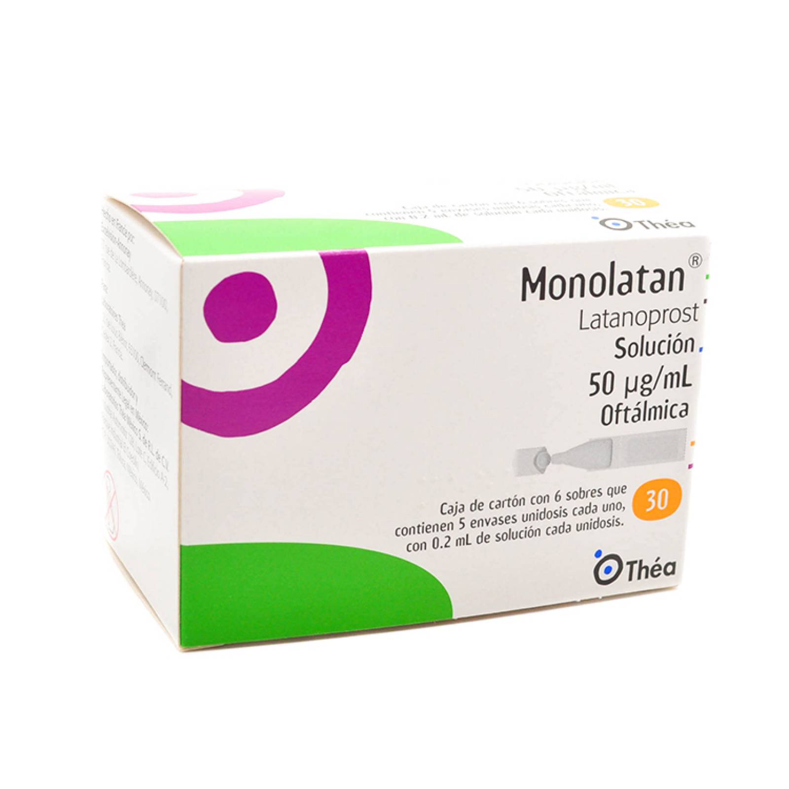 MONOLATAN 50MGC/ML CAJA CON 30 UNIDADES