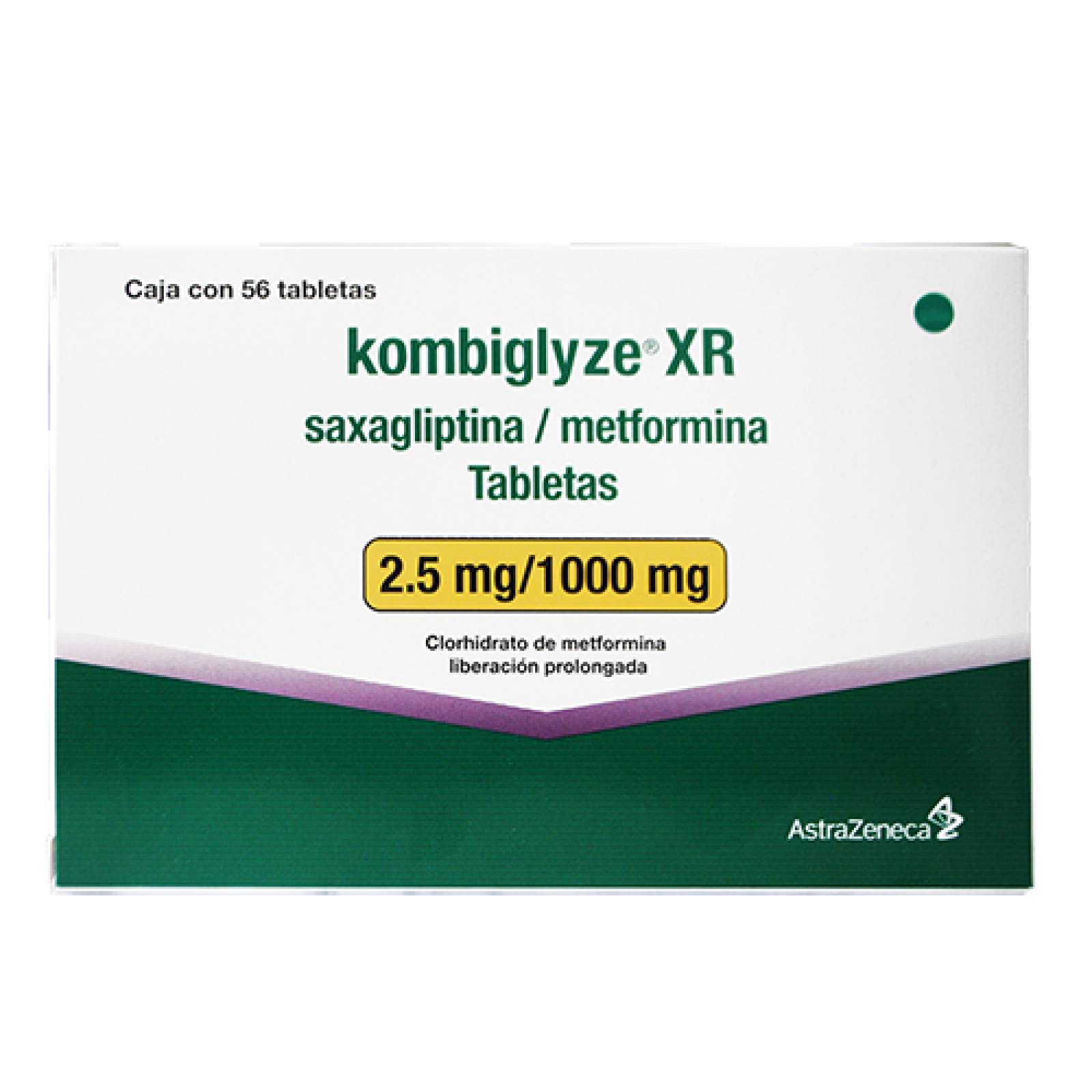 KOMBIGLYZE XR 2.5MG CON 56 TABLETAS