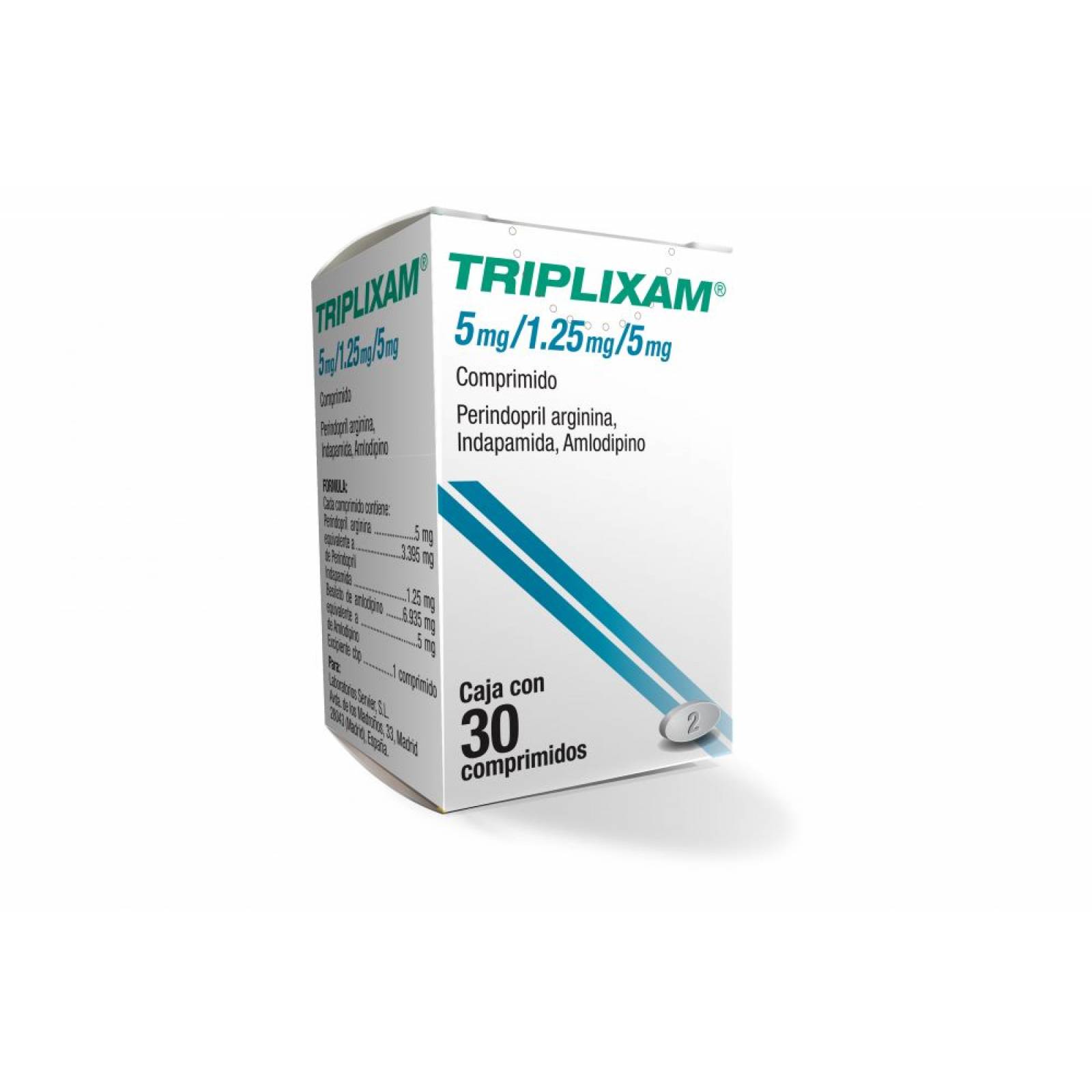 TRIPLIXAM 5/1.25/5MG CAJA CON 30 COMPRIMIDOS
