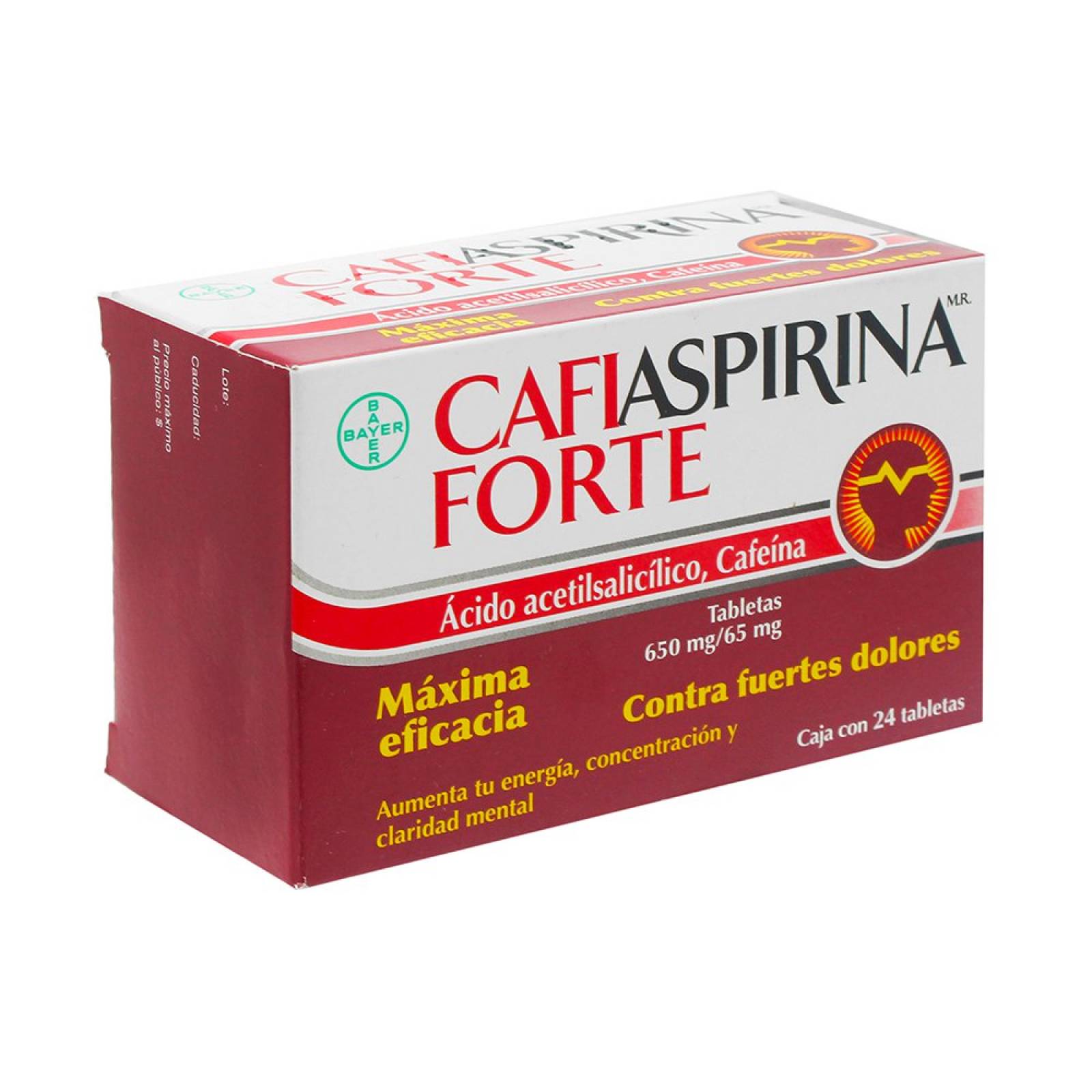 CAFIASPIRINA FORTE 650 MG CAJA 24 TABLETAS