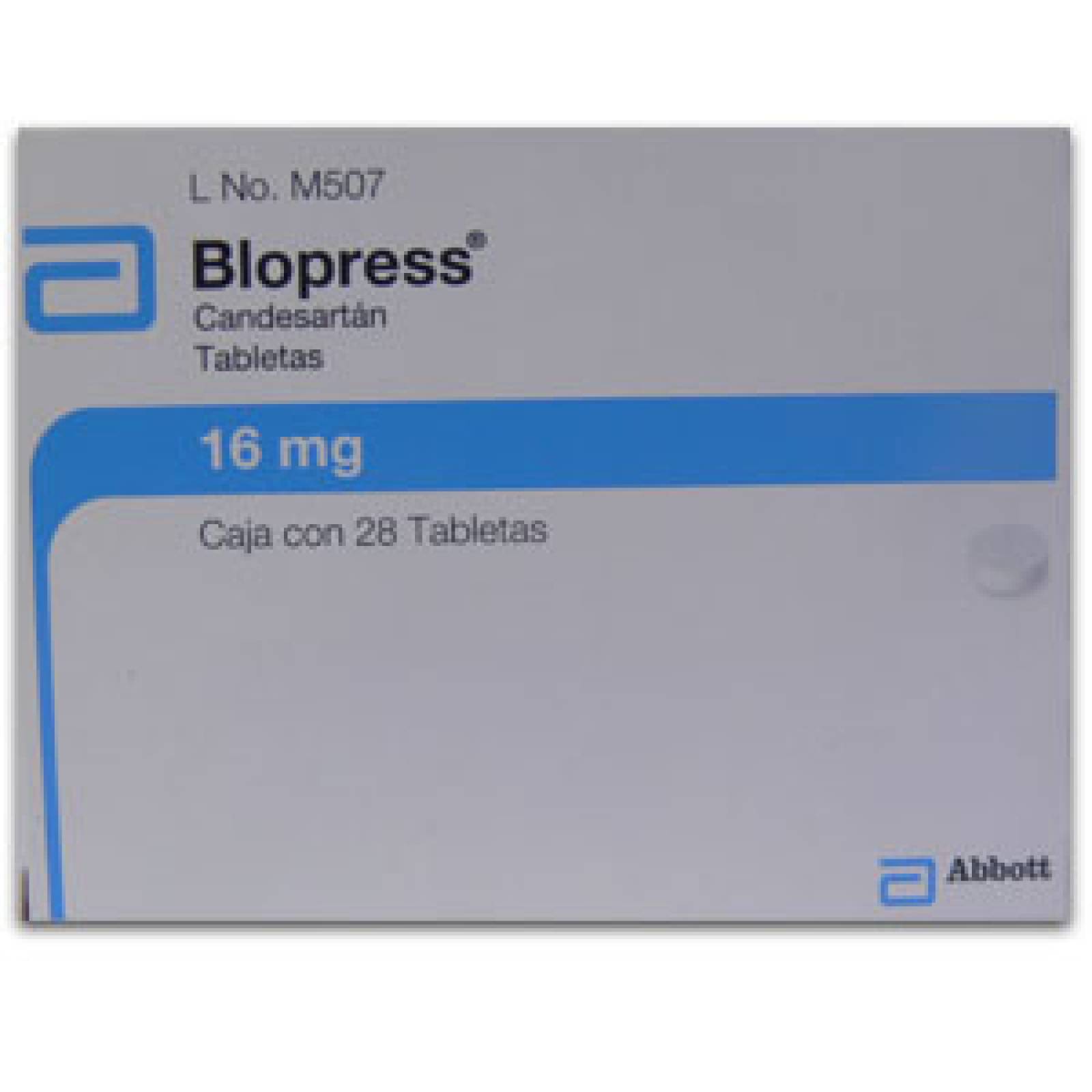 BLOPRESS 16MG CAJA CON 28 TABLETAS
