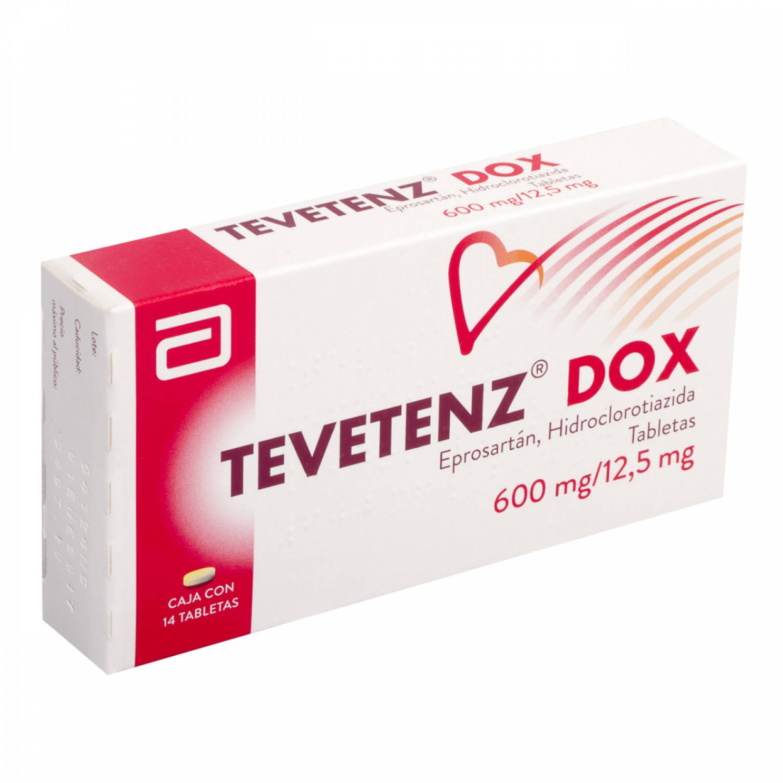 TEVETENZ DOX 600MG CAJA CON 14 TABLETAS