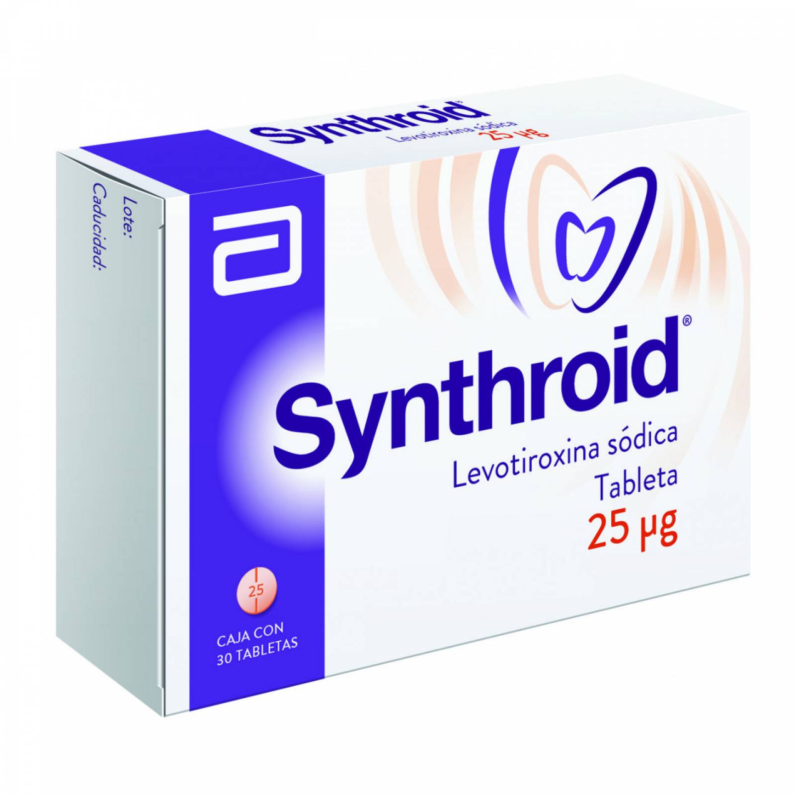 SYNTHROID 25MG CAJA CON 30 TABLETAS