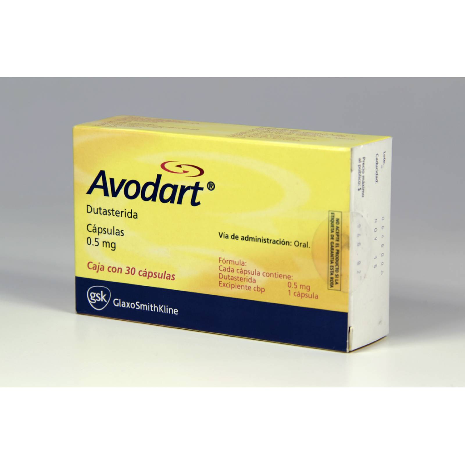 AVODART 30 CAPSULAS 0.5 MG