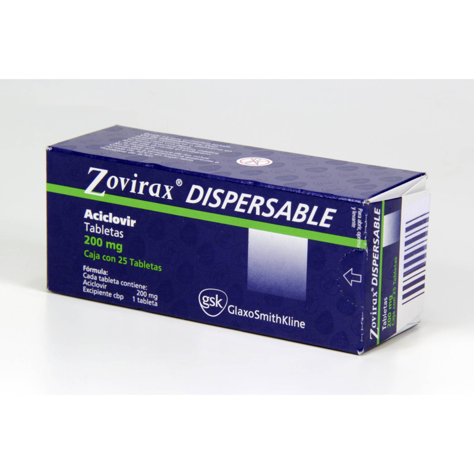 ZOVIRAX DISPERSABLE 200 MG CAJA 35 TABLETAS