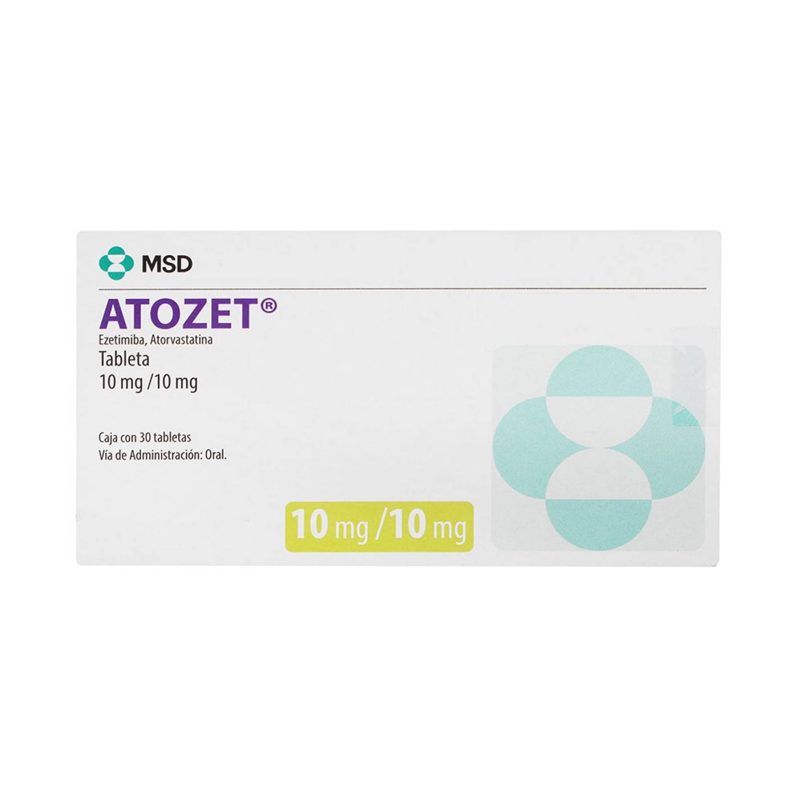 ATOZET 10/10MG CAJA CON 30 TABLETAS