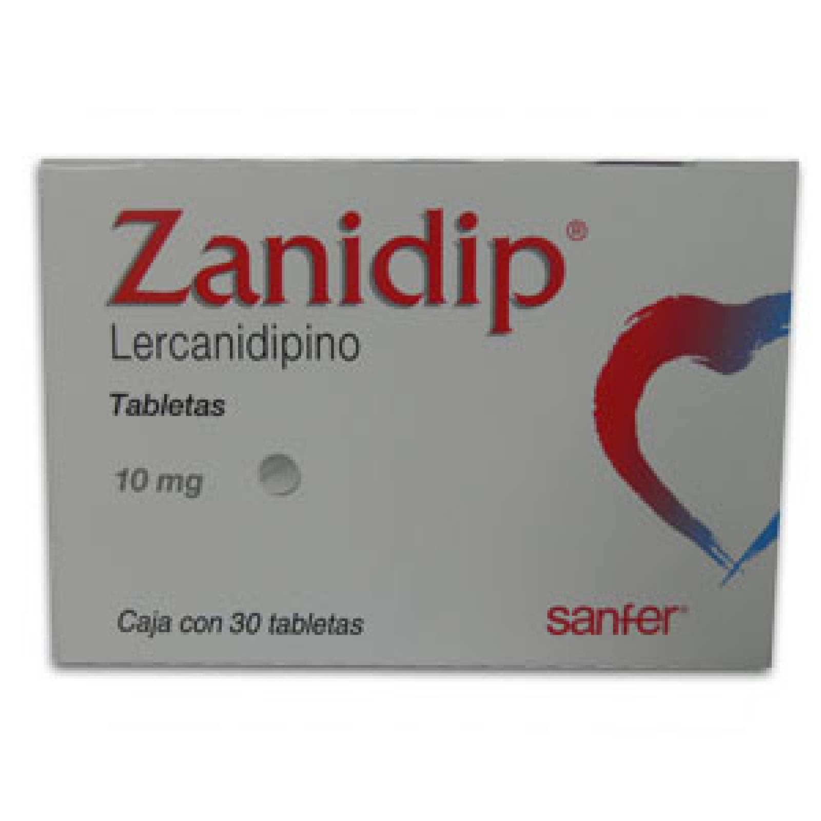 ZANIDIP 30 TABLETAS 10MG