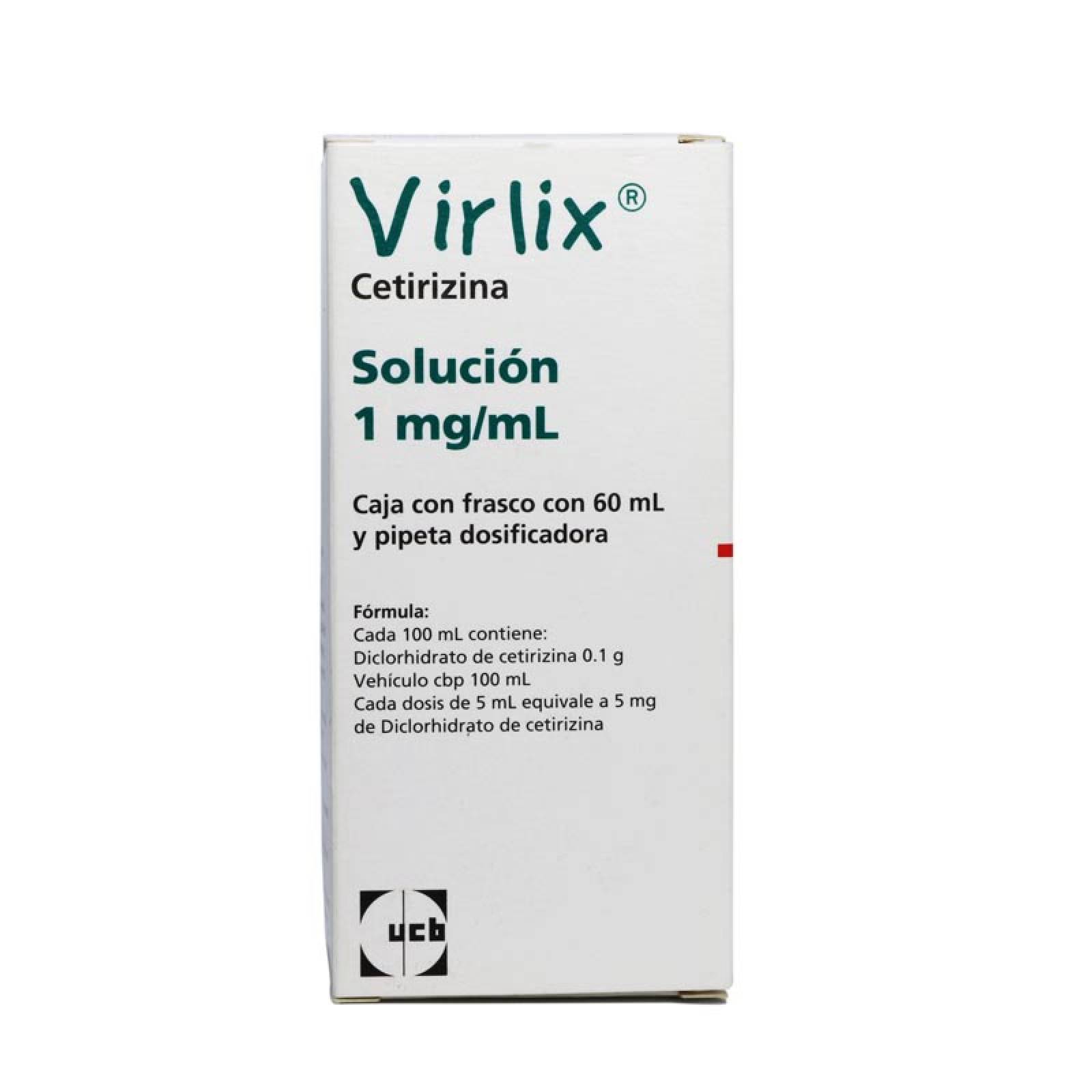 Virlix Cetirizina 1 Mg Solución Frasco 60 Ml