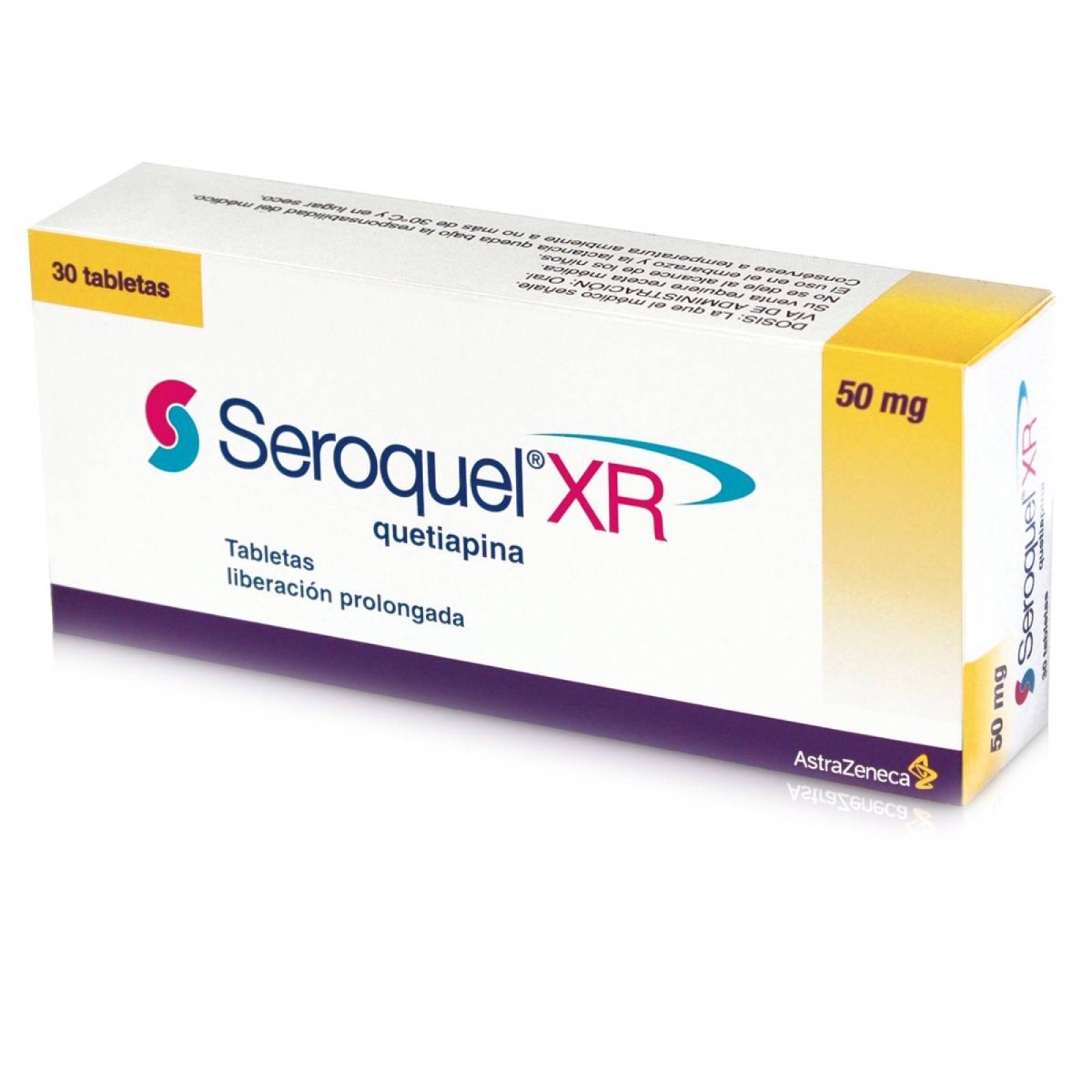 SEROQUEL XR 30 TABLETAS 50MG