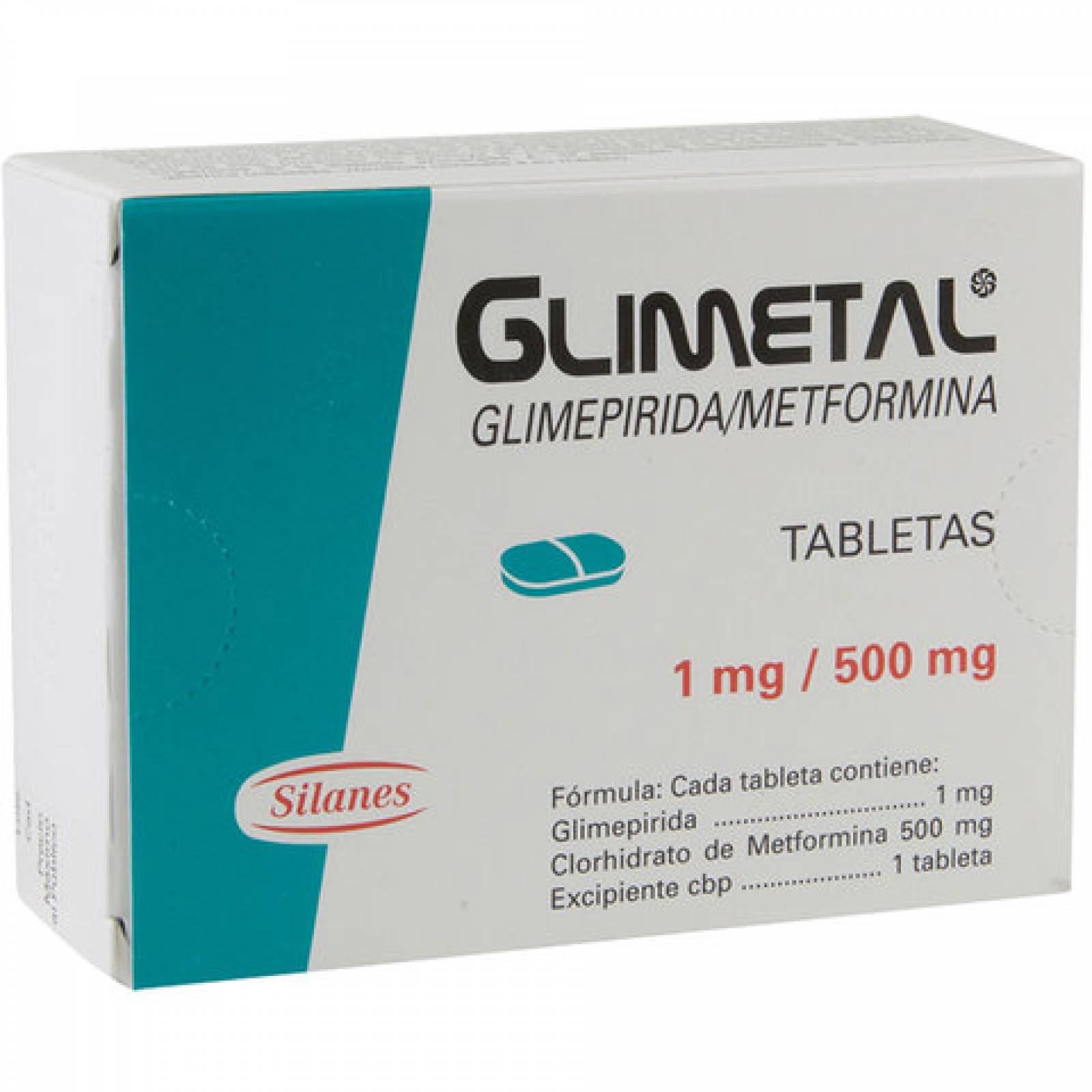 GLIMETAL 32 TABLETAS 1/500MG