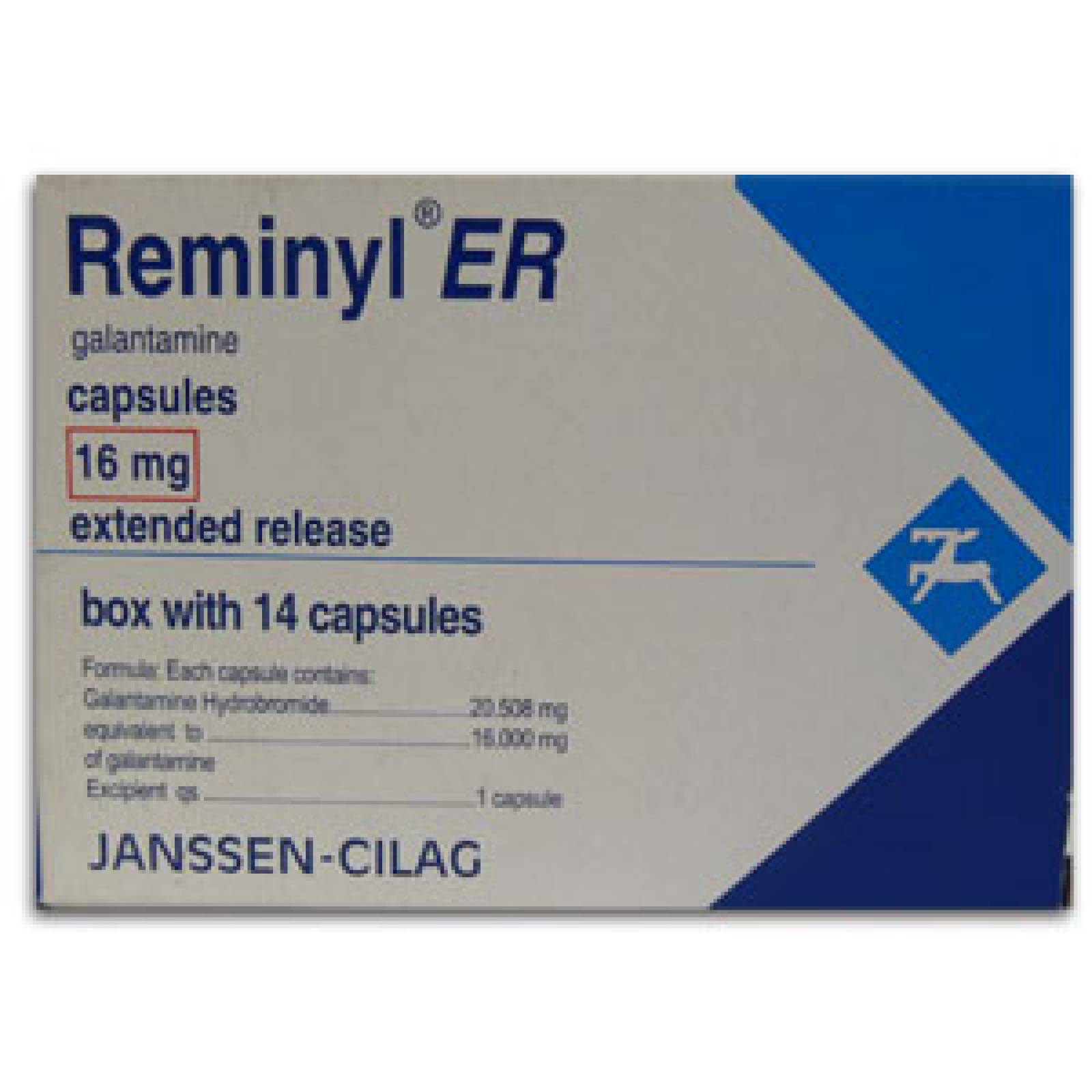 Reminyl Er Galantamina 16 Mg Con 14 Cápsulas
