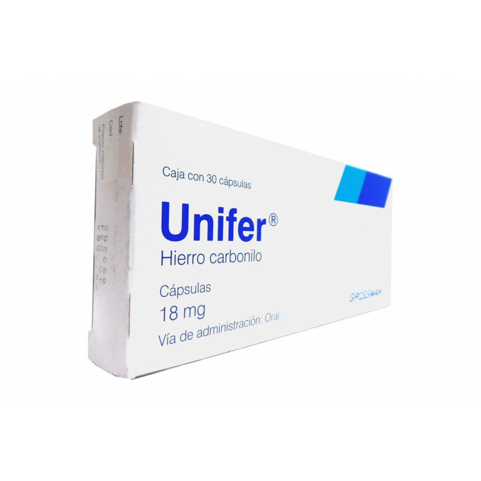 UNIFER 30 CÁPSULAS 18MG