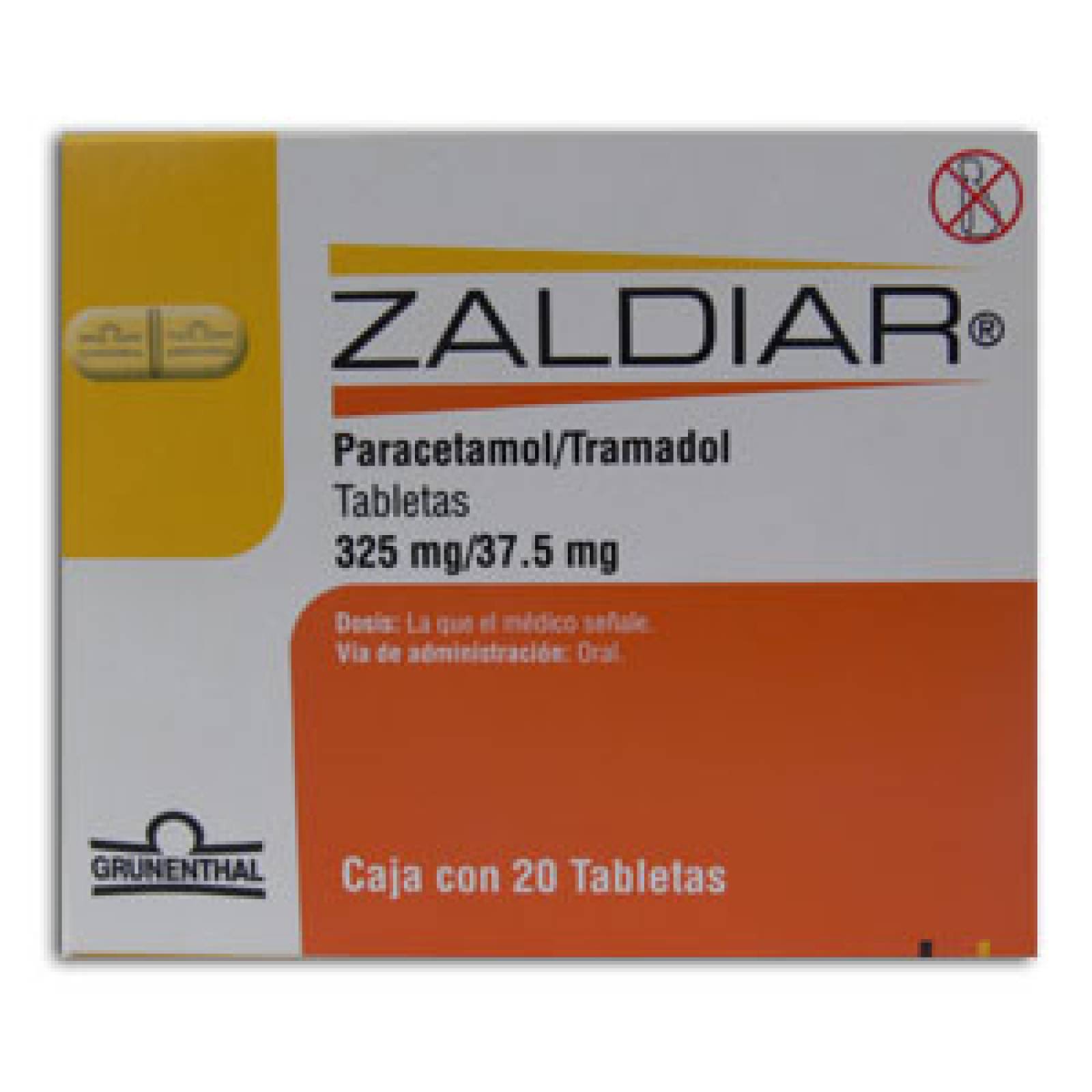 ZALDIAR 20 TABLETAS 37.5/325MG