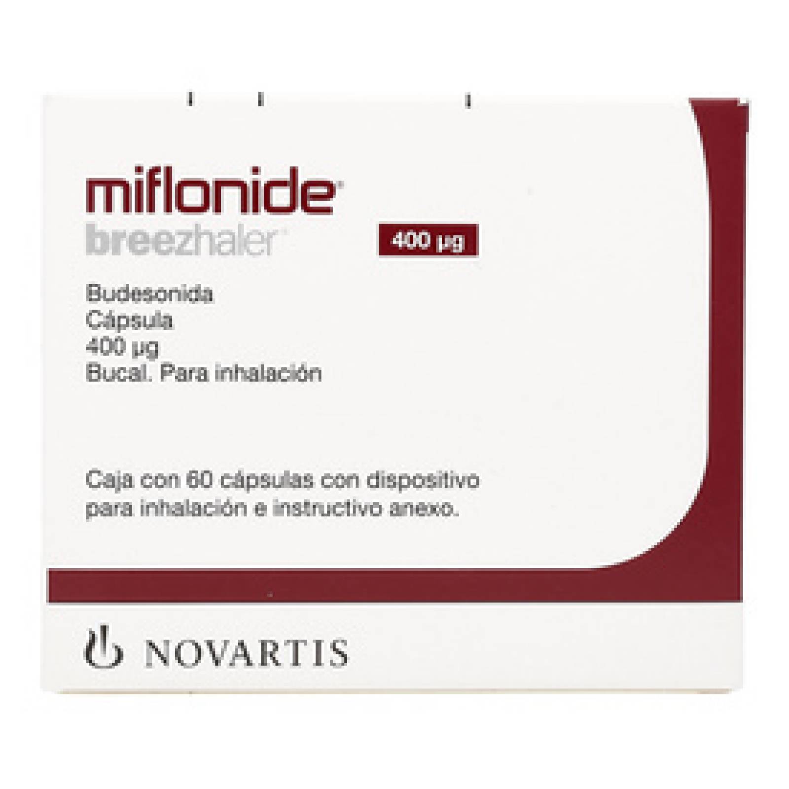 MIFLONIDE 60 CÁPSULAS 400MCG + DISPOSITIVO INHALADOR