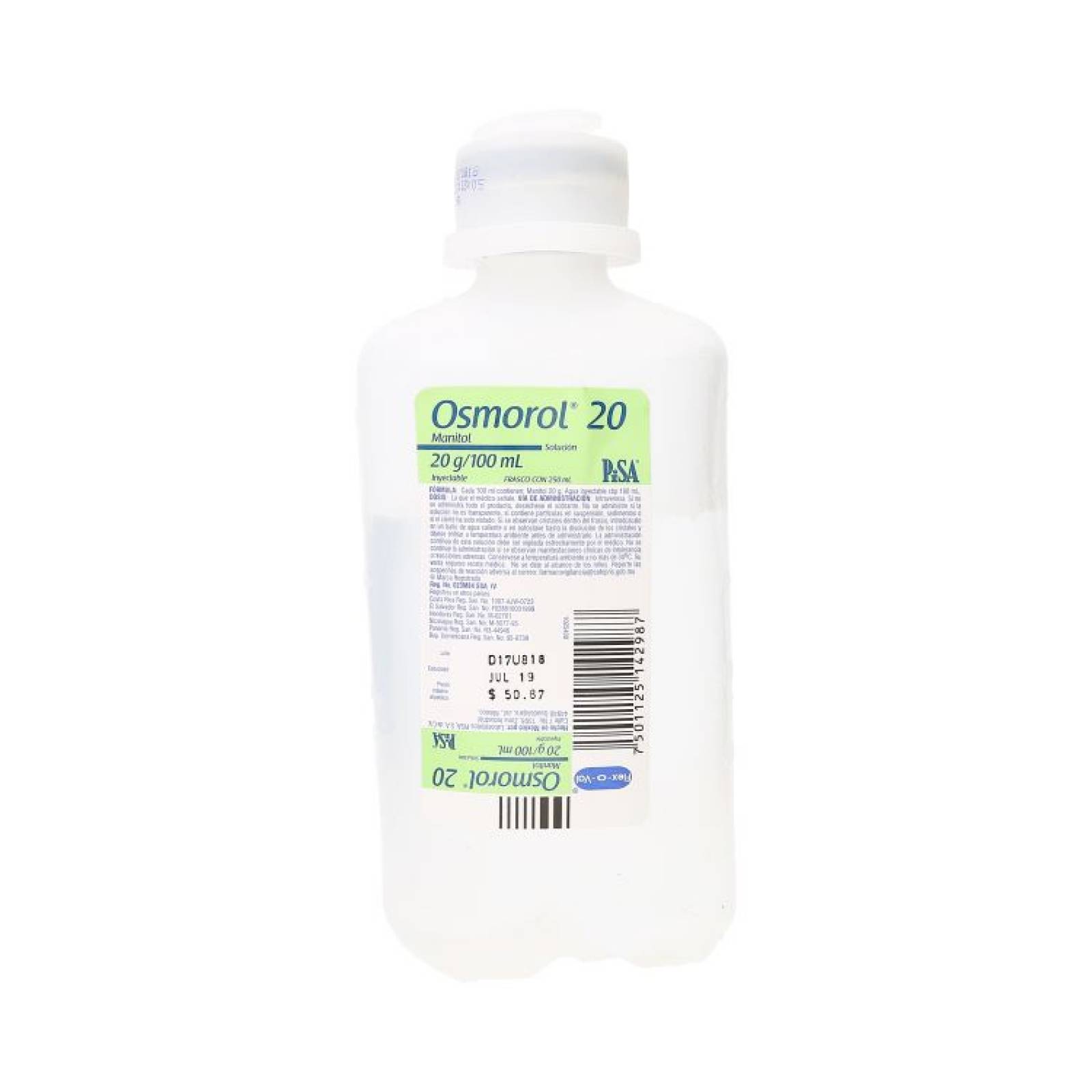 OSMOROL 20 SOLUCIÓN INYECTABLE 250ML