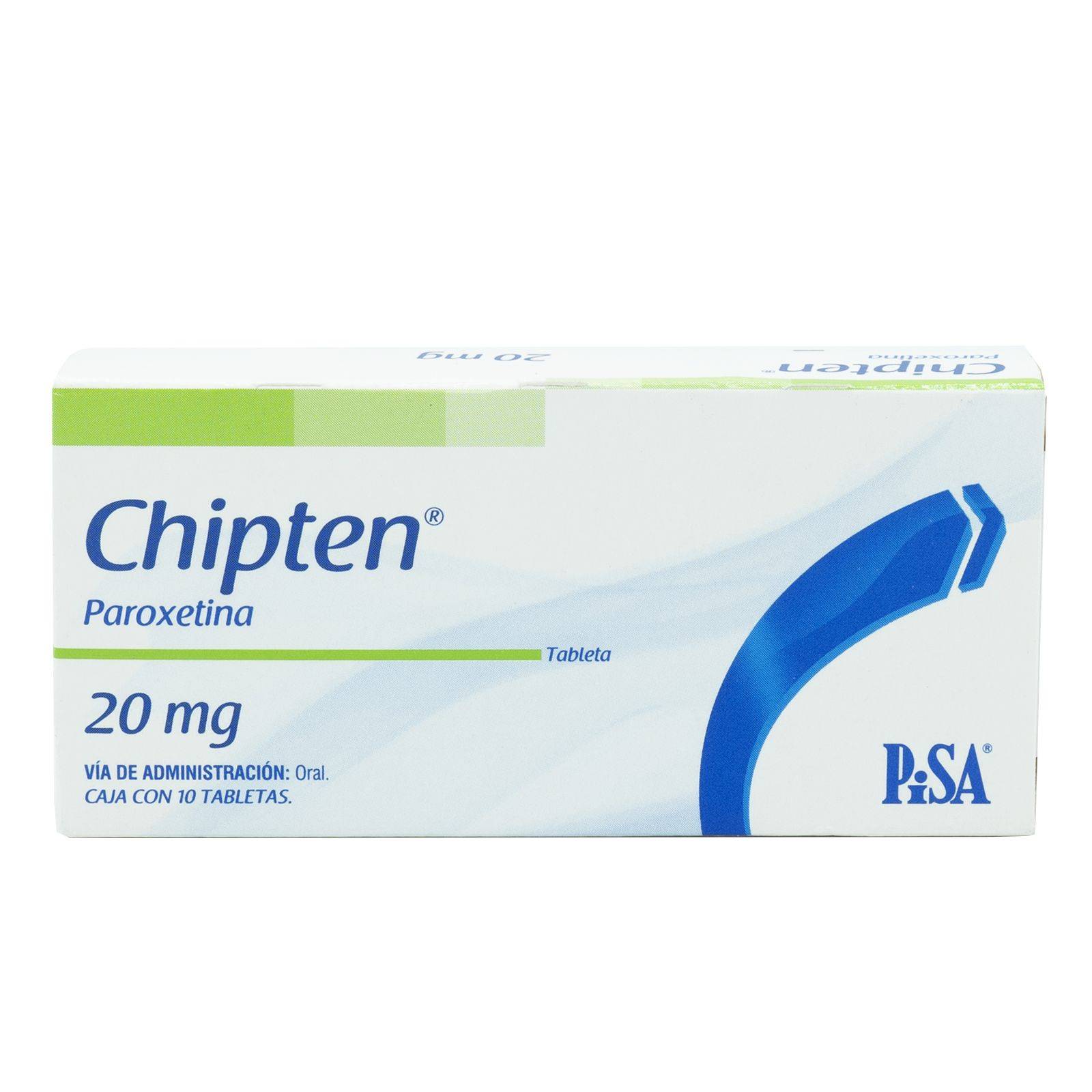 CHIPTEN 20MG CAJA CON 10 TABLETAS