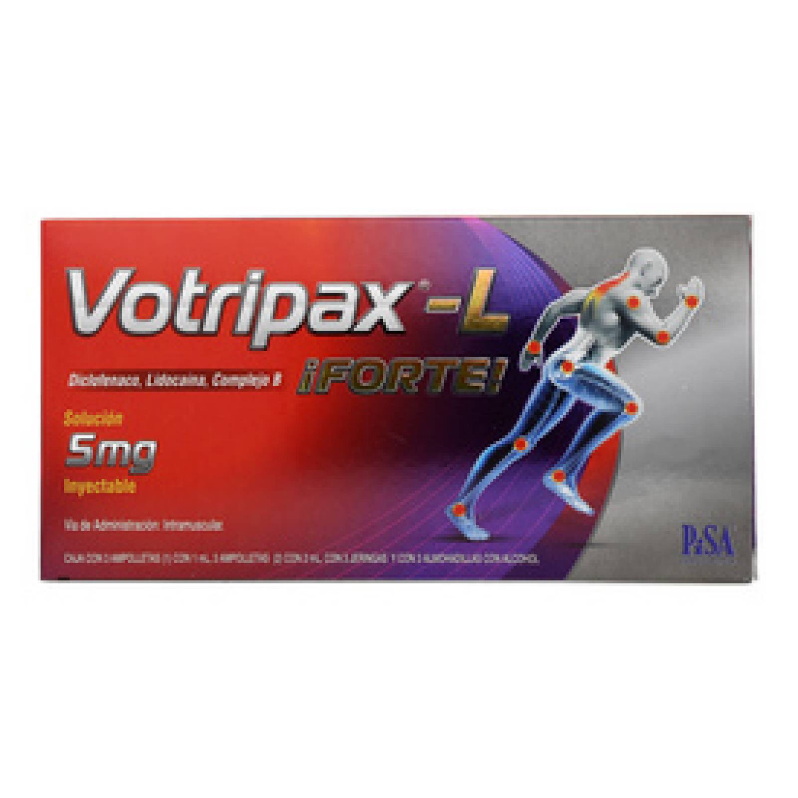 VOTRIPAX L FORTE 3 AMPOLLETAS 5MG