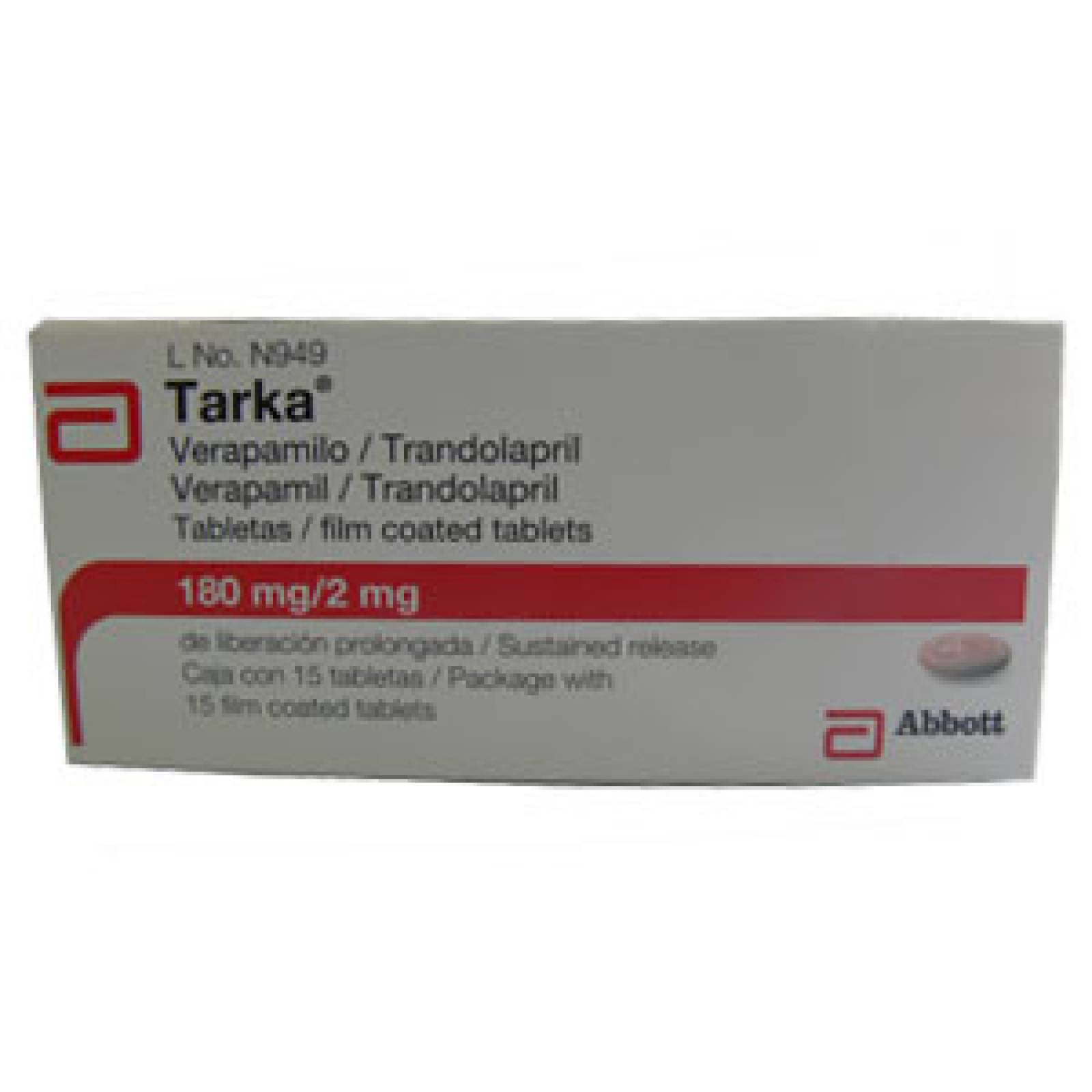 TARKA LP 15 TABLETAS 180MG