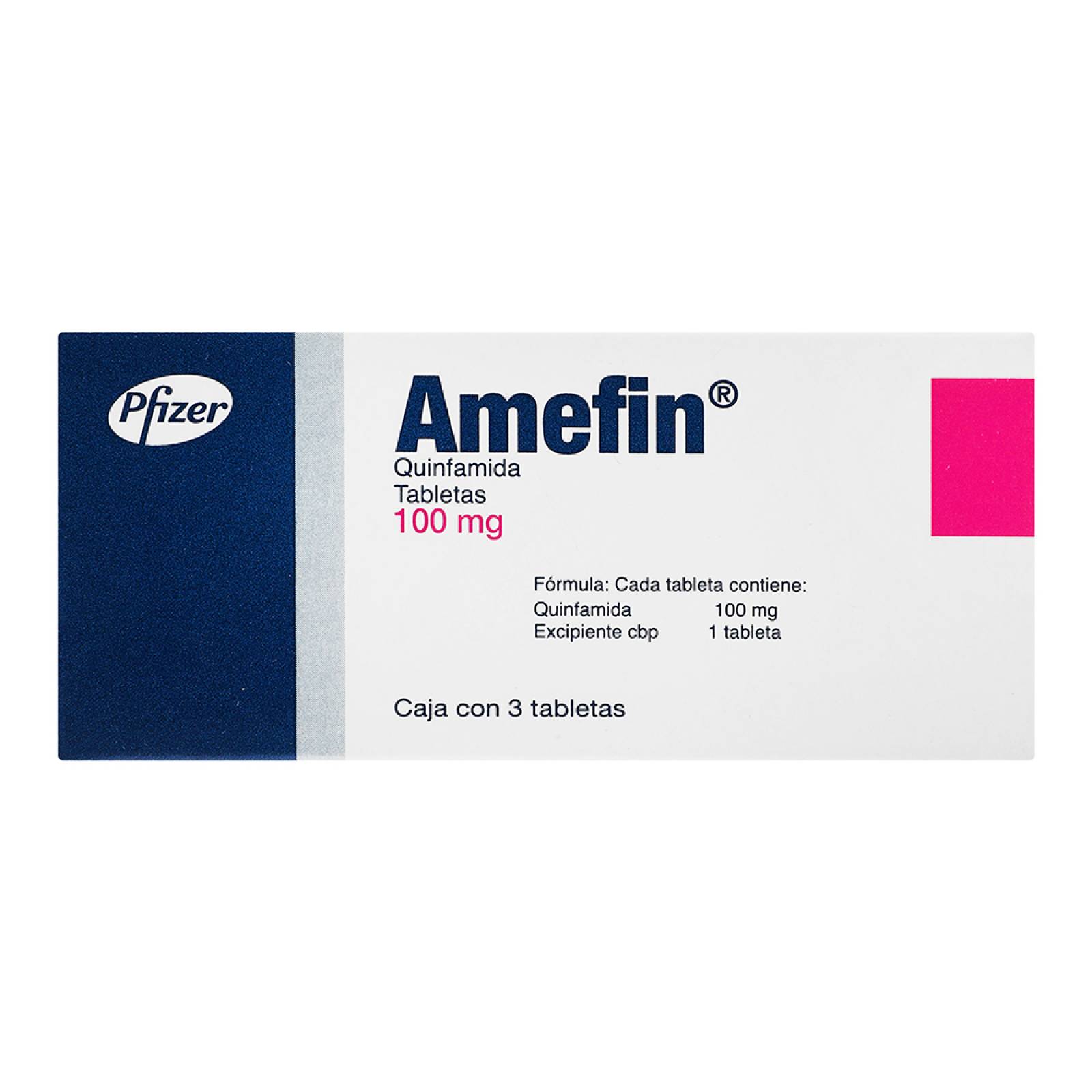 AMEFIN 3 TABLETAS 100MG