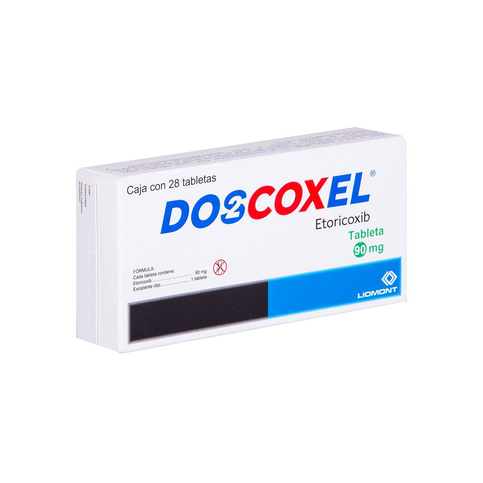 DOSCOXEL 28 TABLETAS 90MG